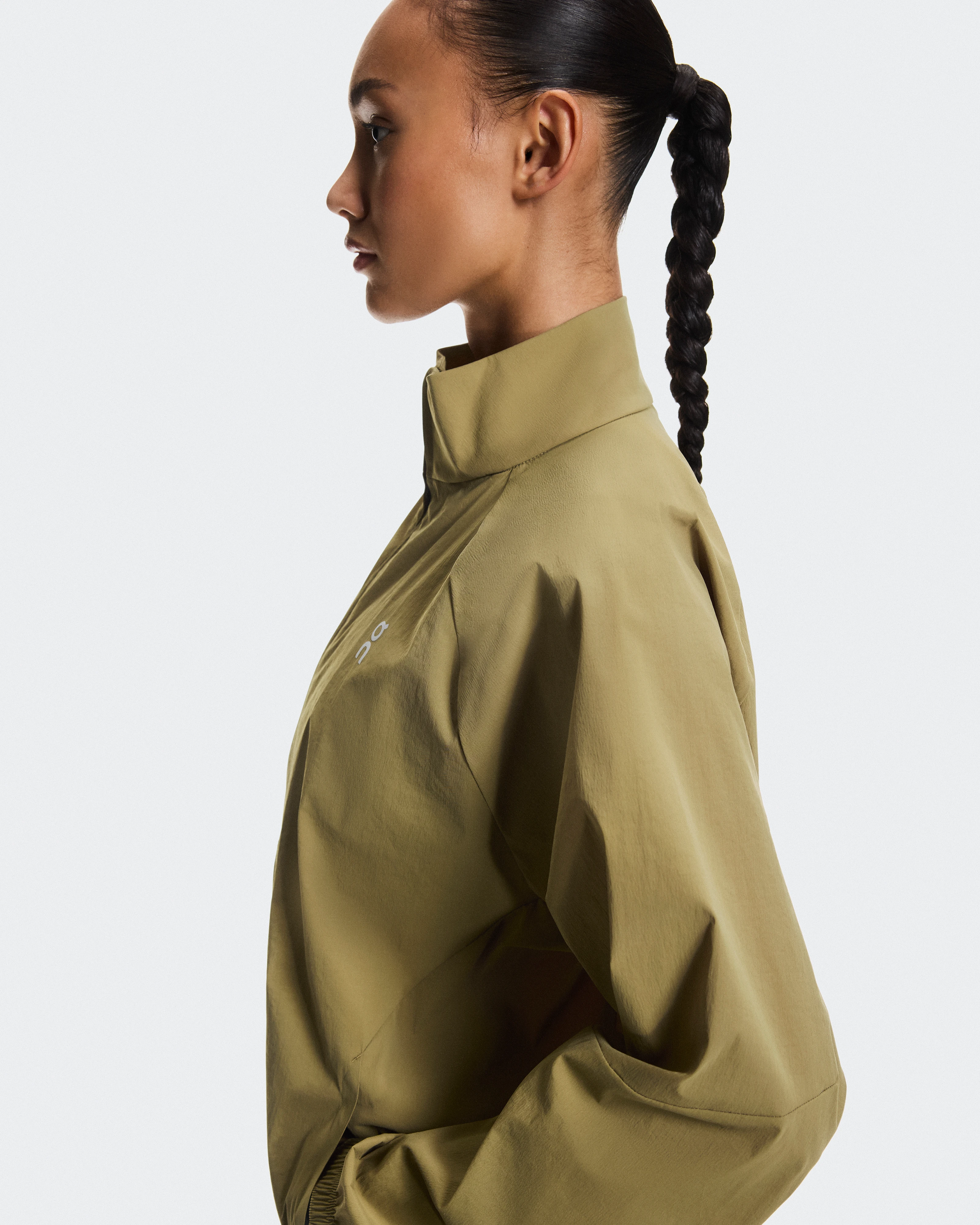 On All-Day 1/2 Zip Jacket Nutmeg Feminino Jaquetas