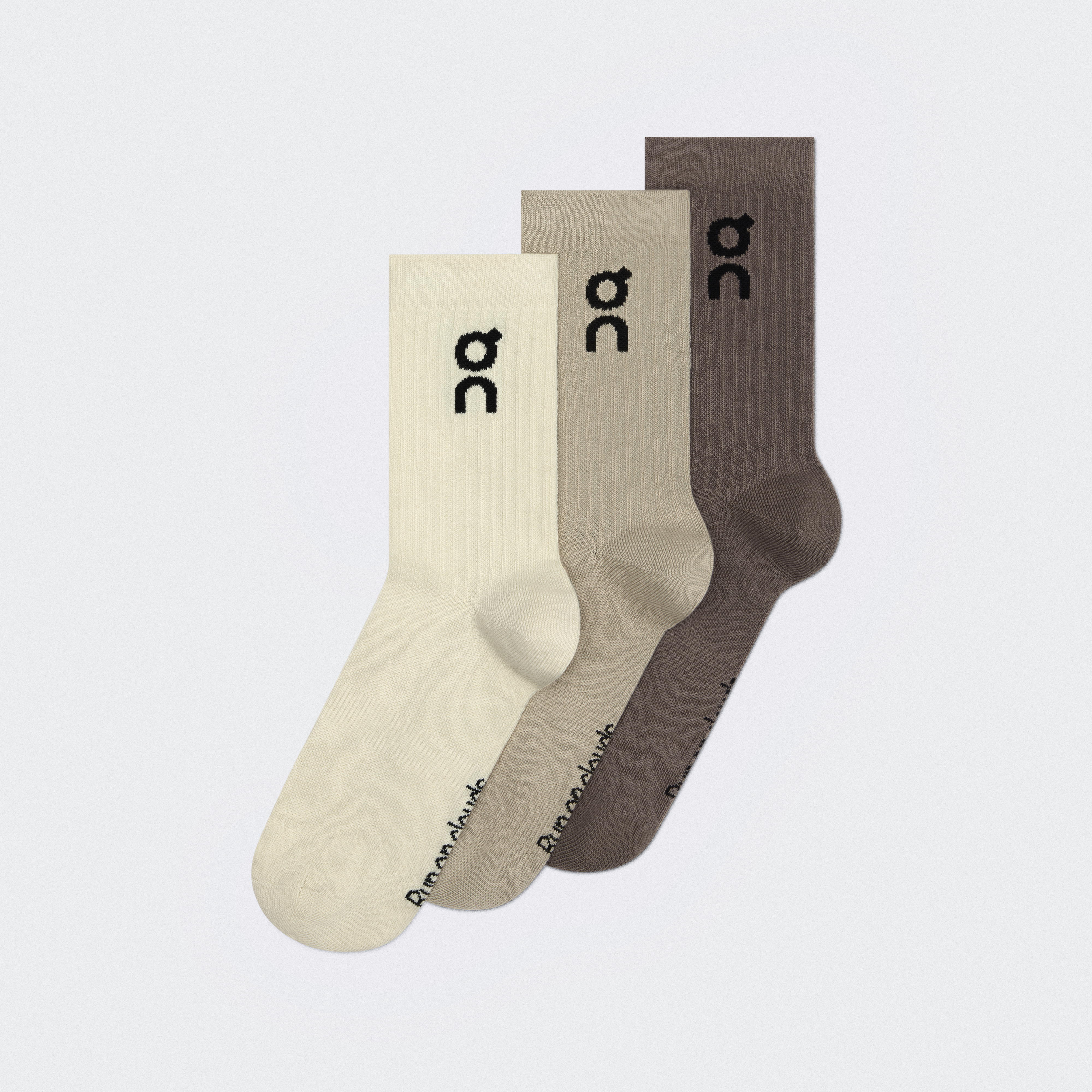 Logo Sock High 3P in Hare/Brume