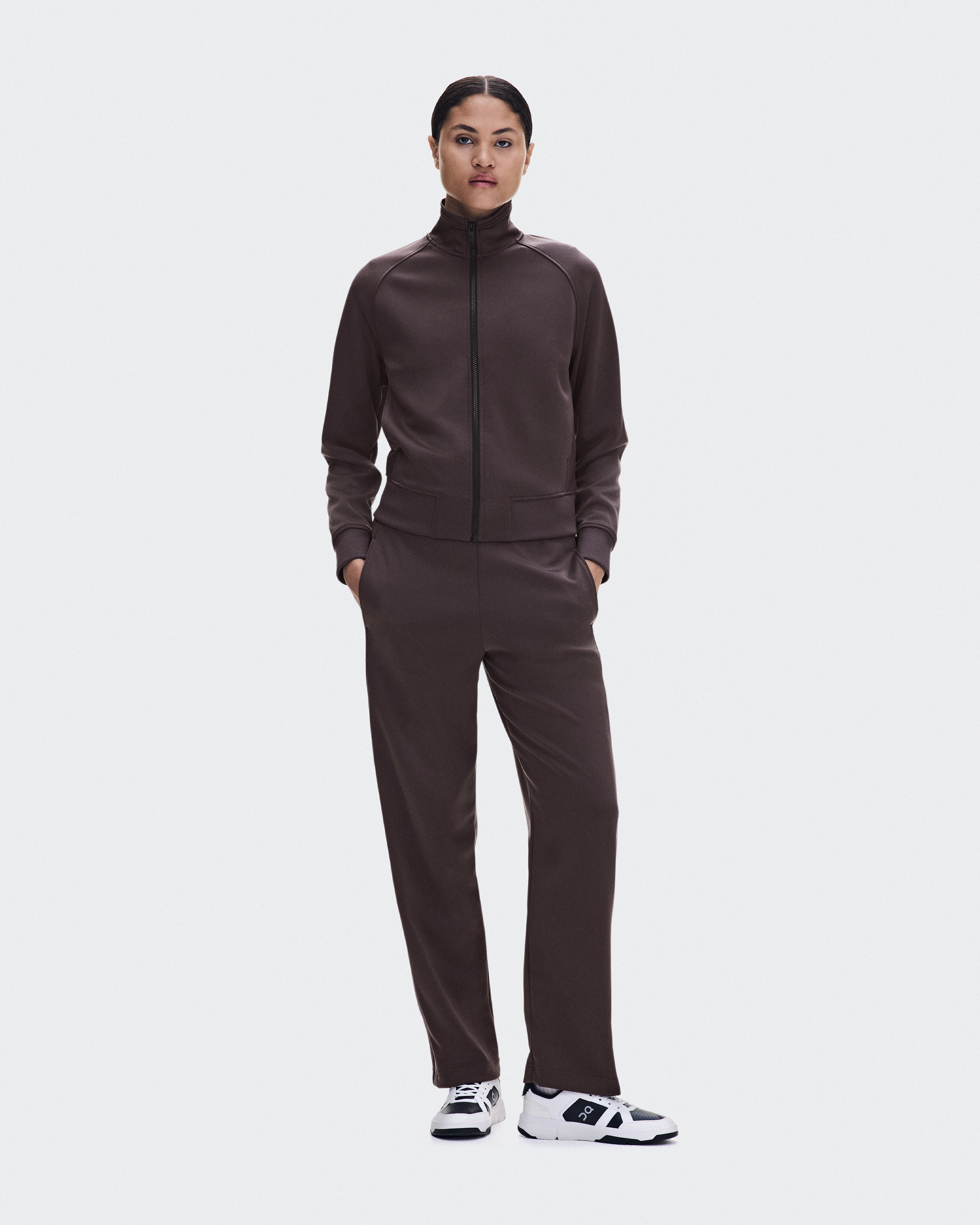 Courtside Full-Zip Jacket in Mulberry