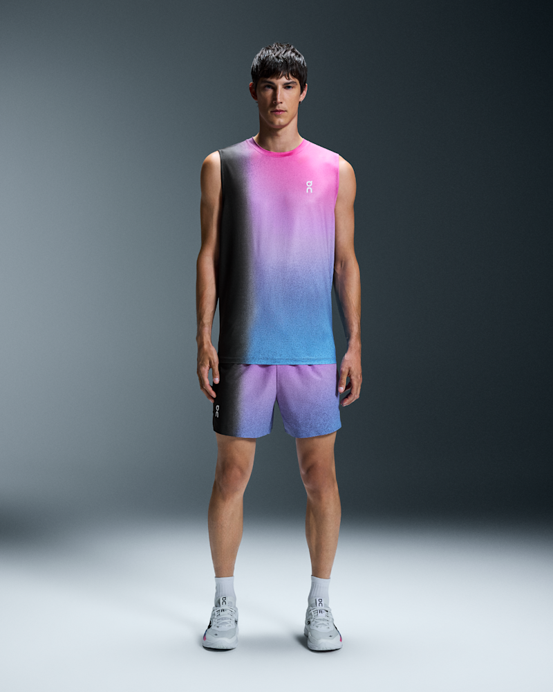 On Court Tank Top para Hombre en Black/Pink, Talla: 2XL, Polyester