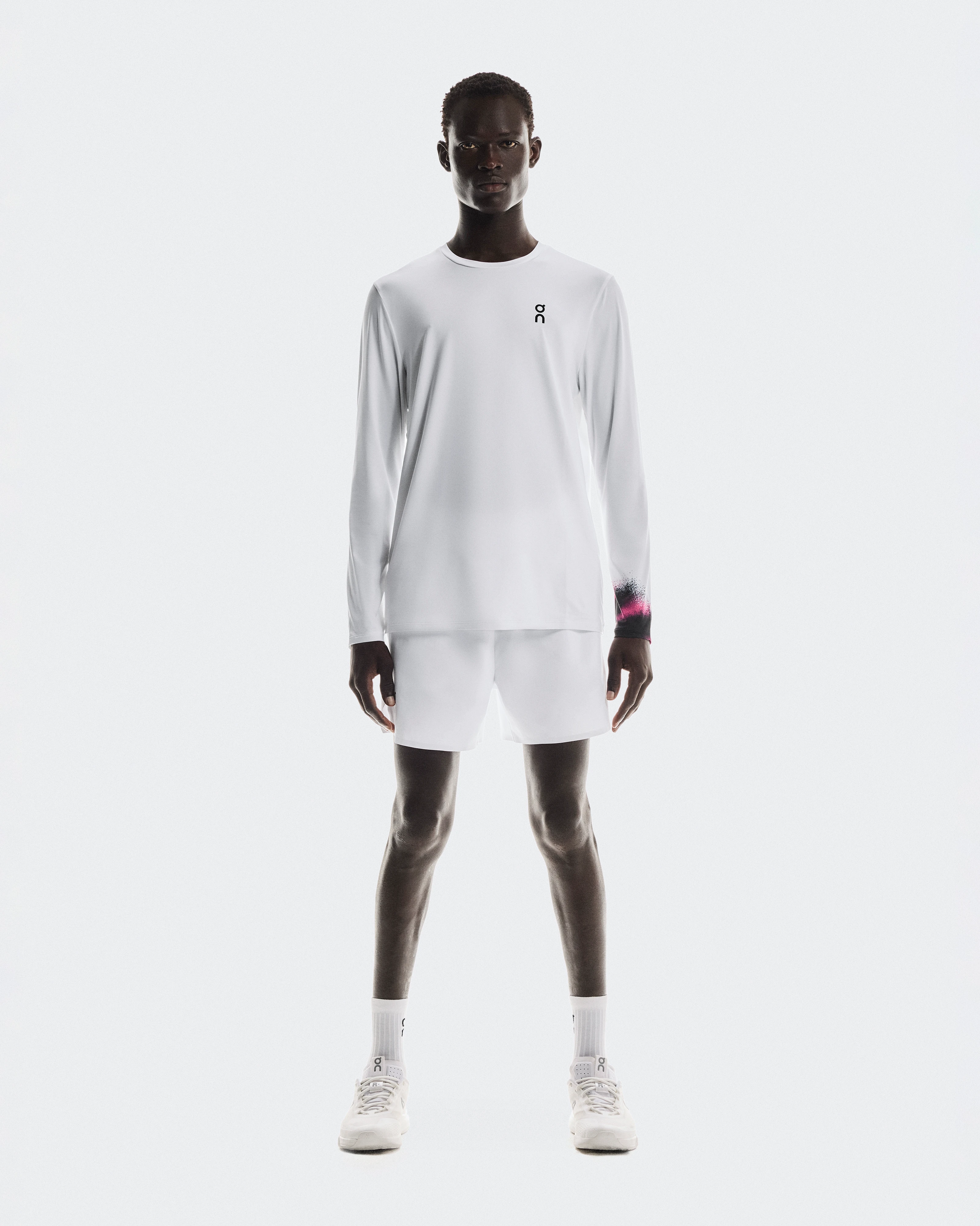 On Court Long-T White & Black Uomo Maglie e magliette