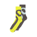 Liquid Logo Sock High 2P in Lime/Eclipse