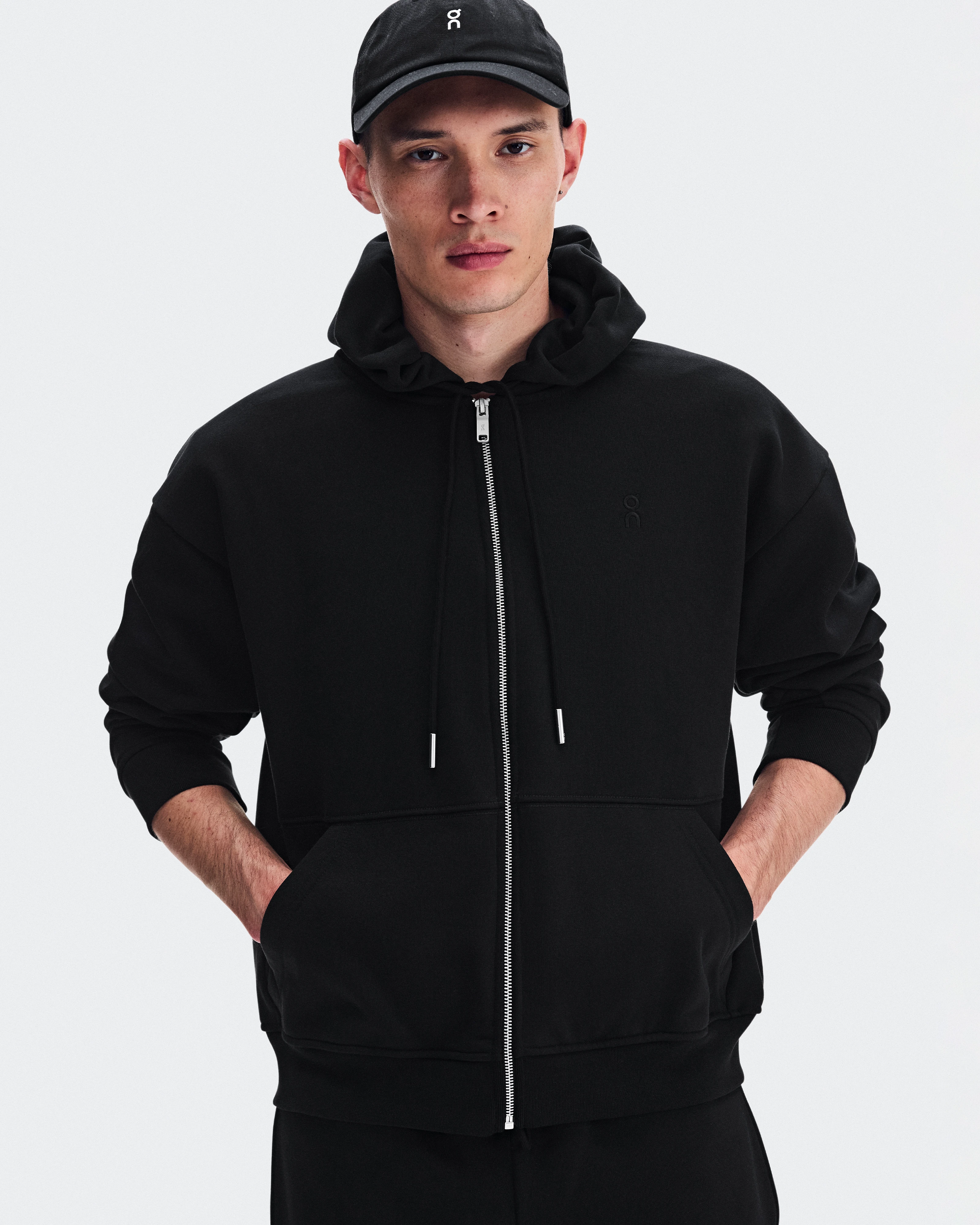 On Club Collective Full Zip Runner Black Men Hoodies and sweatshirts