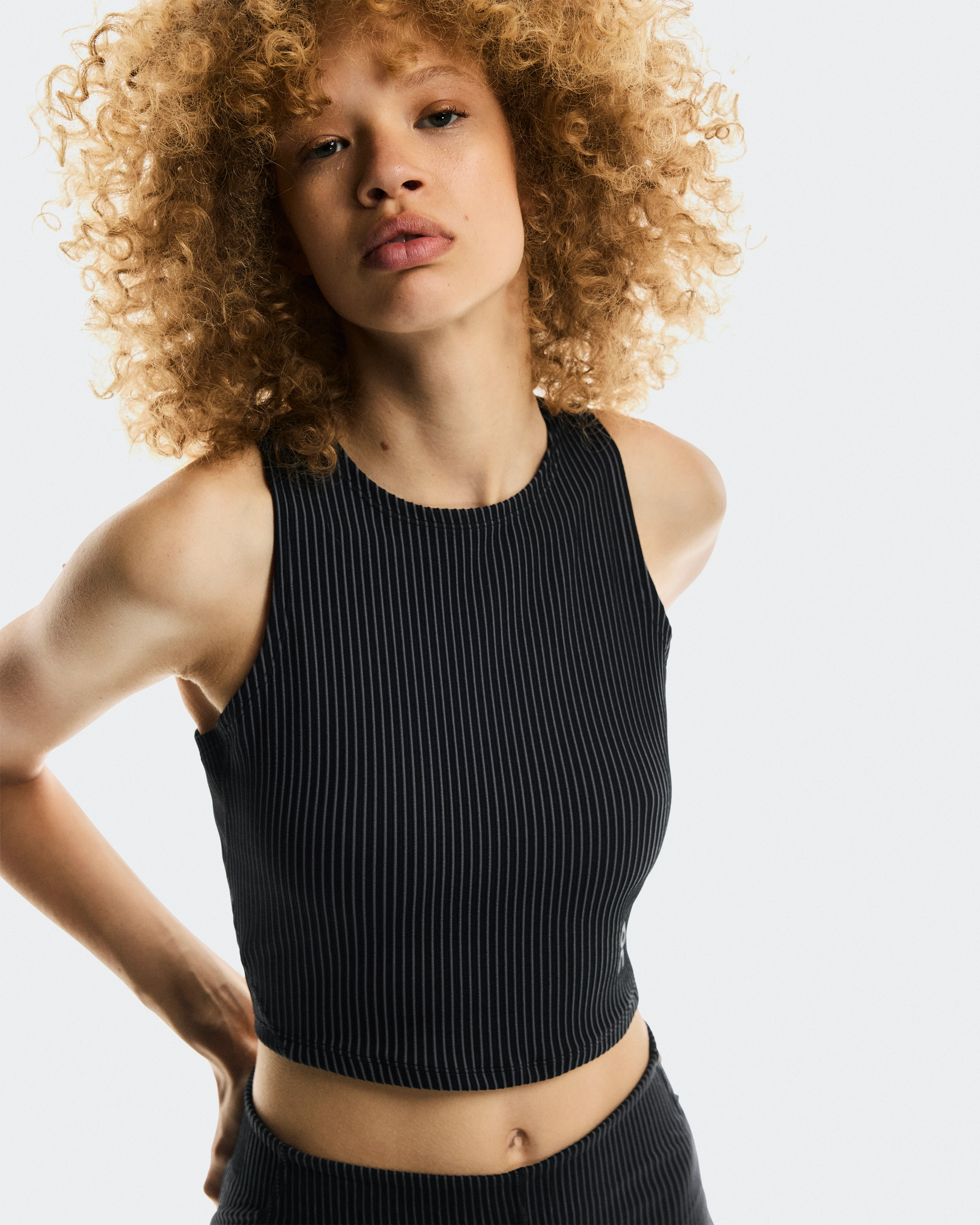 On All-Day Ribbed Crop Black & Rock Women Tops and t-shirts