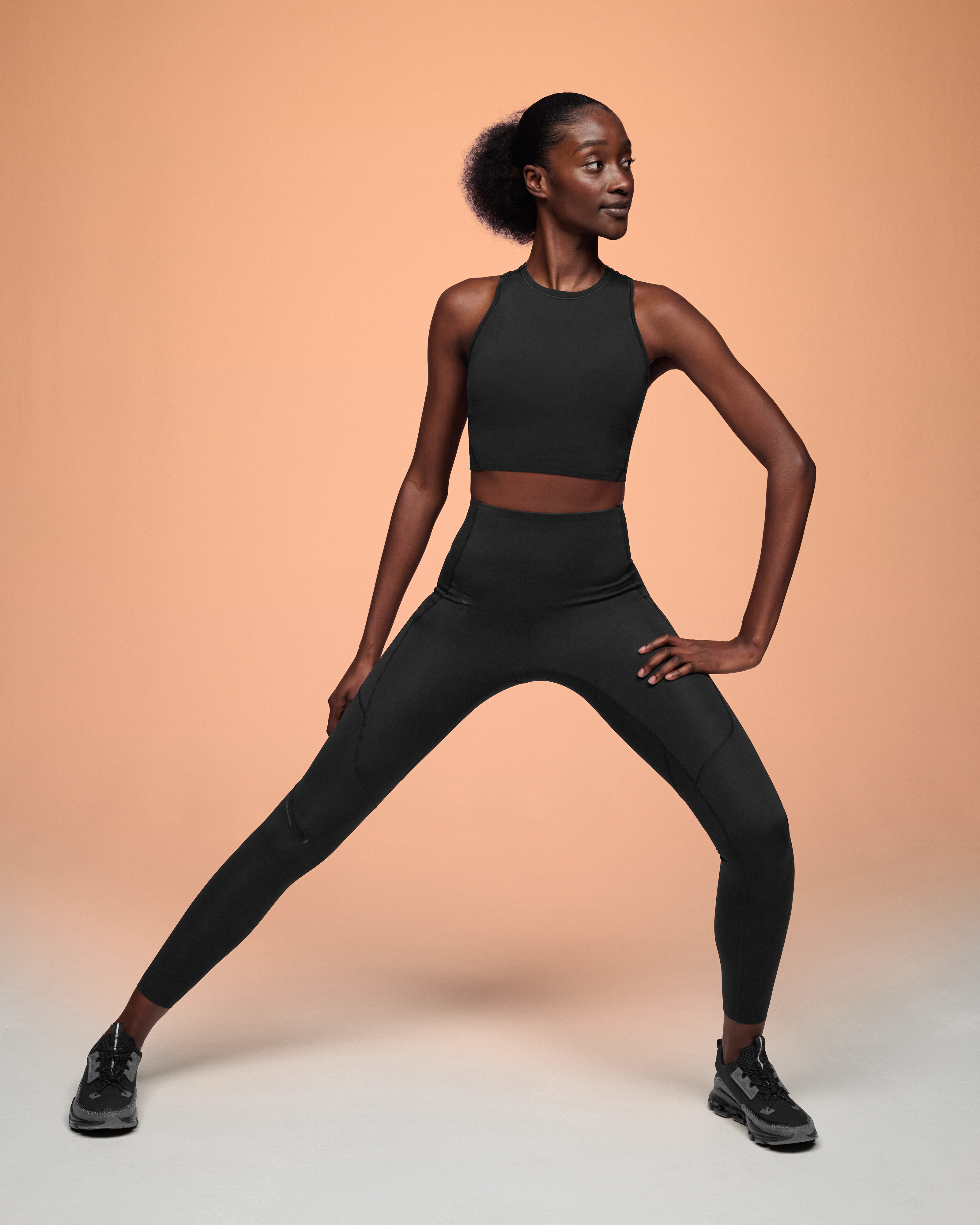 YWDJ Tights for Women Ashion Ladies Pure Color Hip Lifting Elastic Fitness  Running Yoga PantsBlackL 