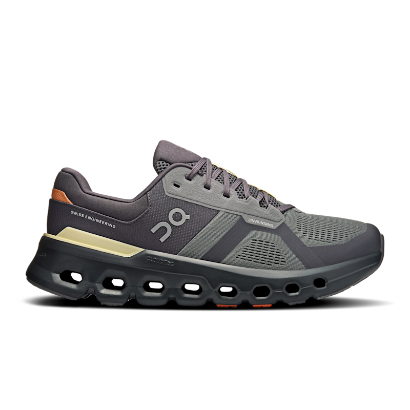 On Men's Cloudrunner 2 Road Running Shoe in Rock/Tangerine, Size: 12.5