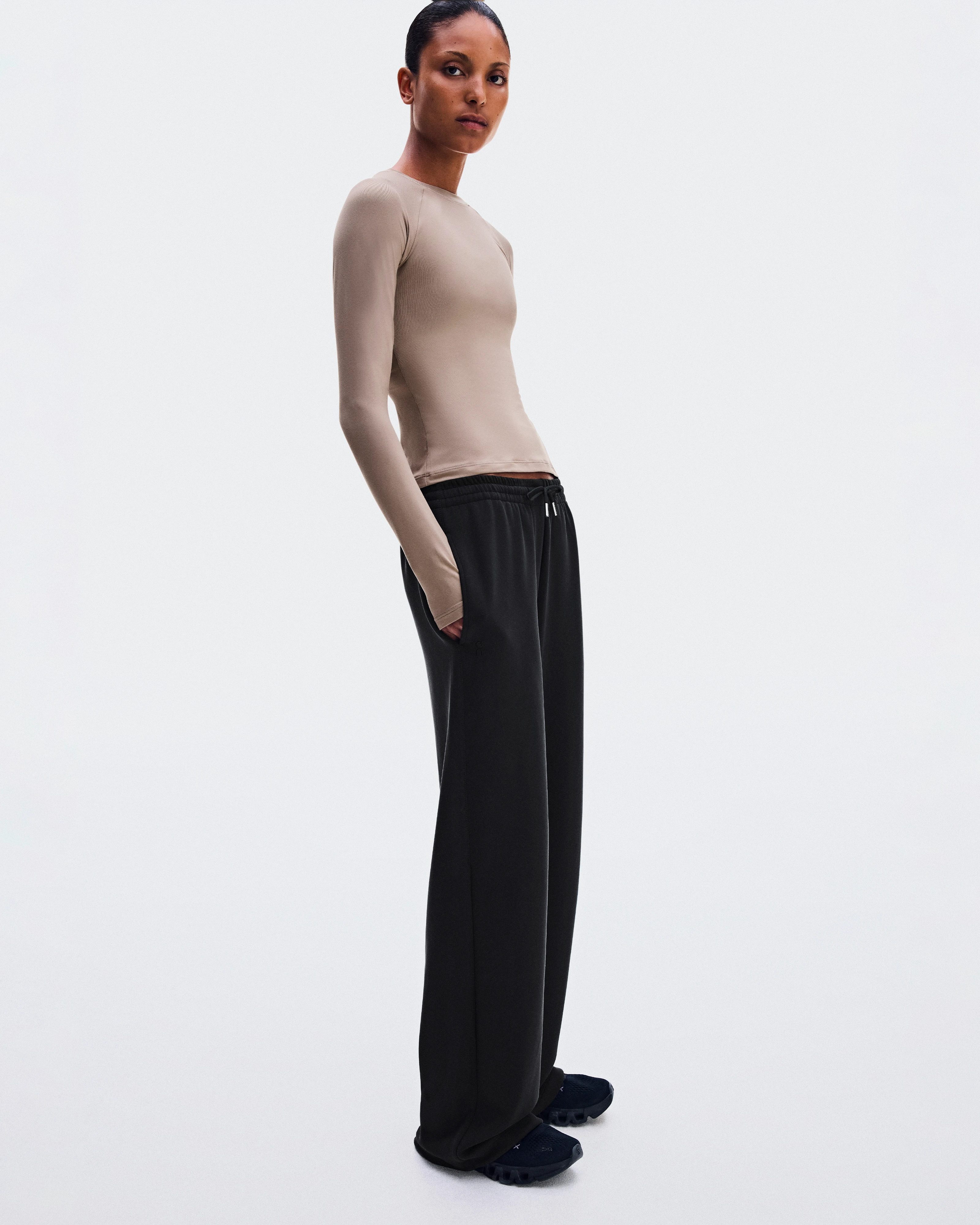 On Studio Pants Wide Black Women Pants