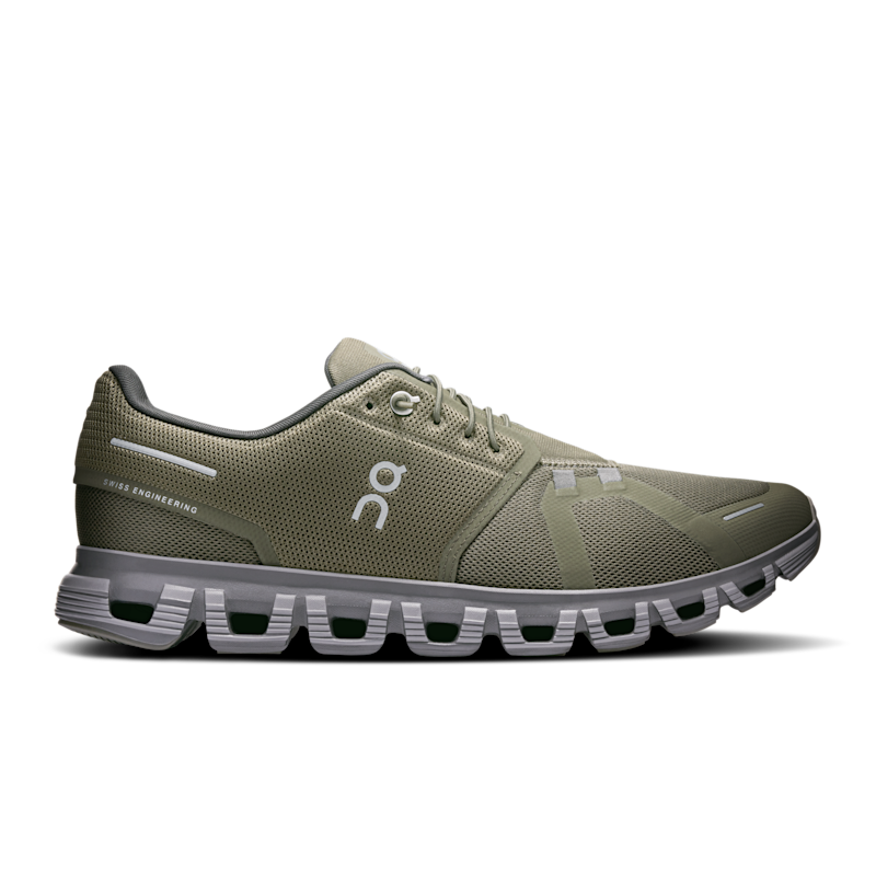 On Men's Cloud 6 Lifestyle Shoe in Olive/Eclipse, Size: 10.5, Recycled Polyester
