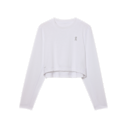 Train Long-T Crop Graphic Shirt in White