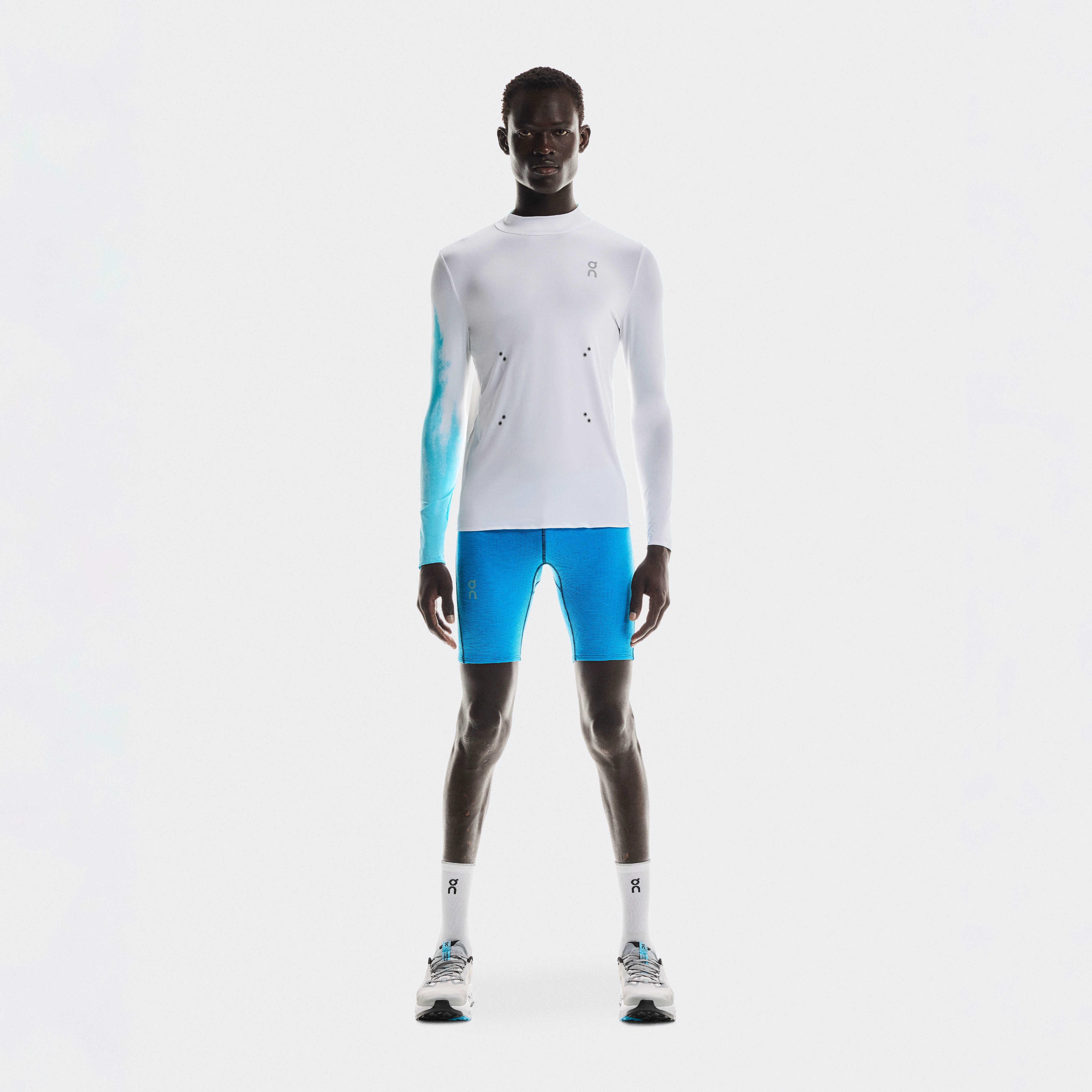 On Pace Tights Short Blue Men Men – Running, pockets, CleanCloud® Tights