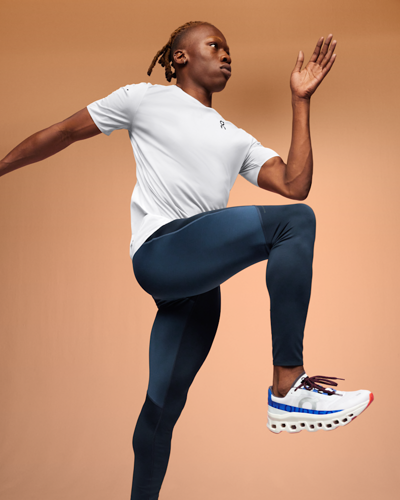 On Performance Tights per Uomo in Navy/Denim, Taglia: Small, Polyester