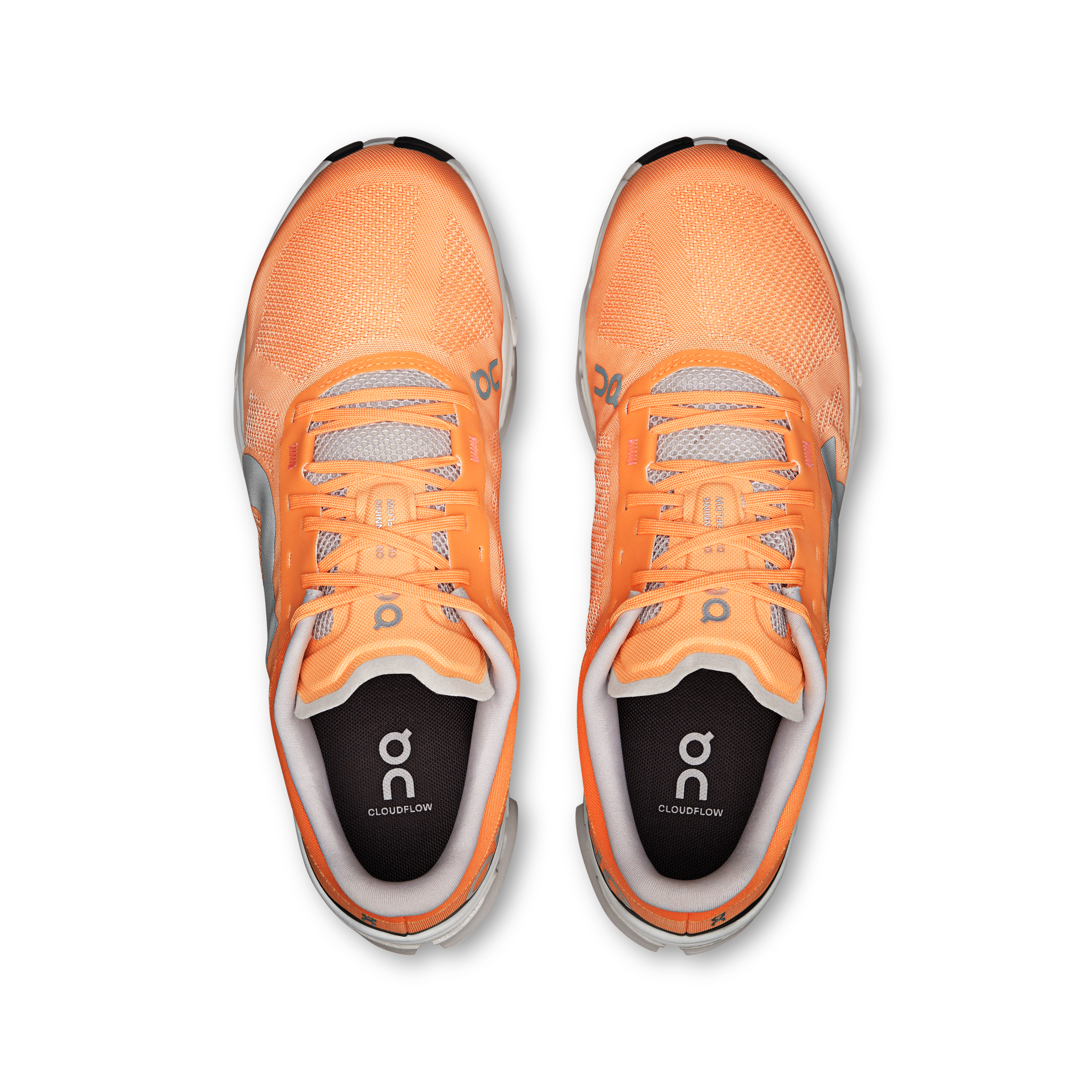 On Cloudflow 5 Tangerine & Silver Men Road running Shoes