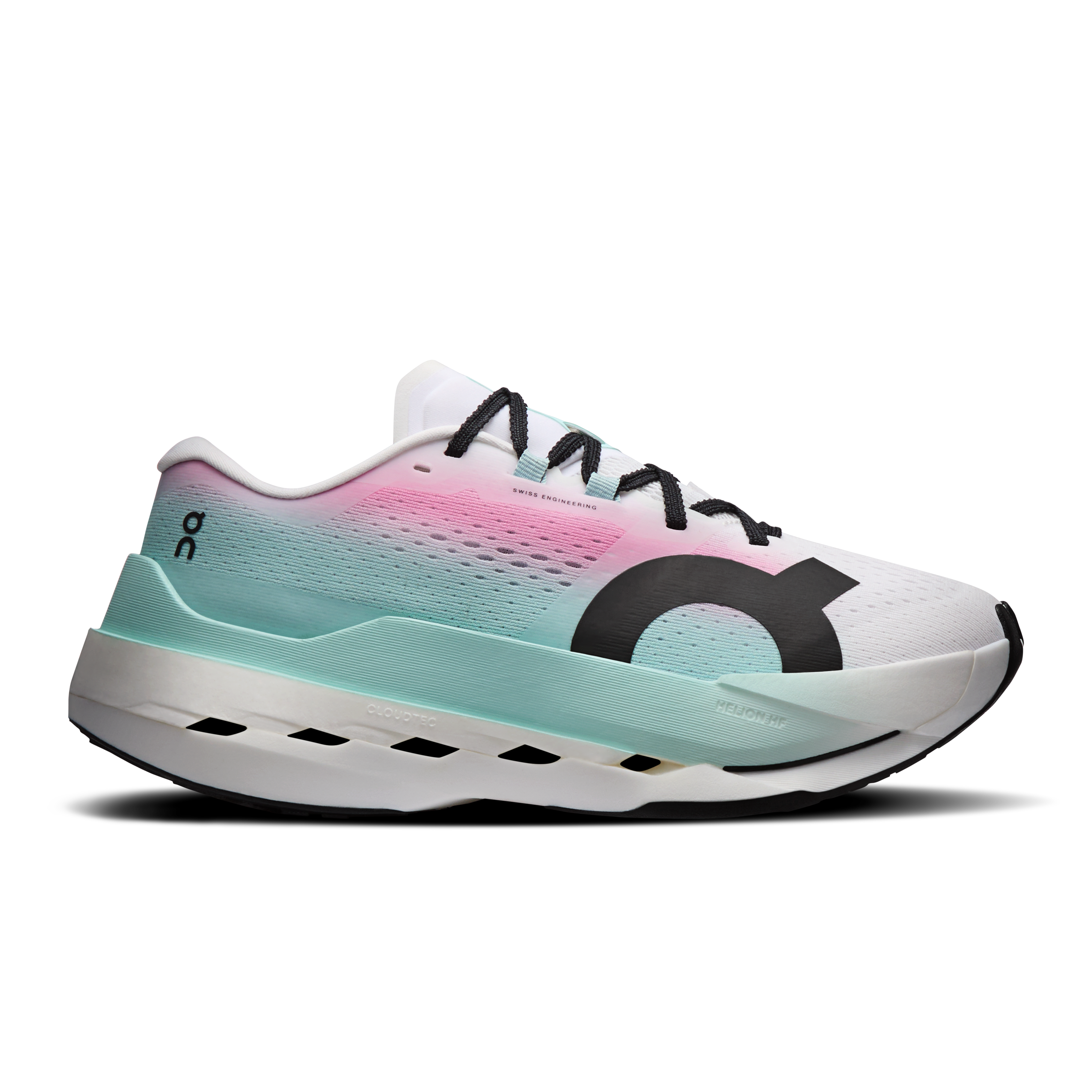 On Cloudboom Max White & Celeste Femme Running sur route Chaussures