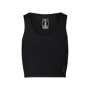 Studio Open Back Crop Shirt in Black