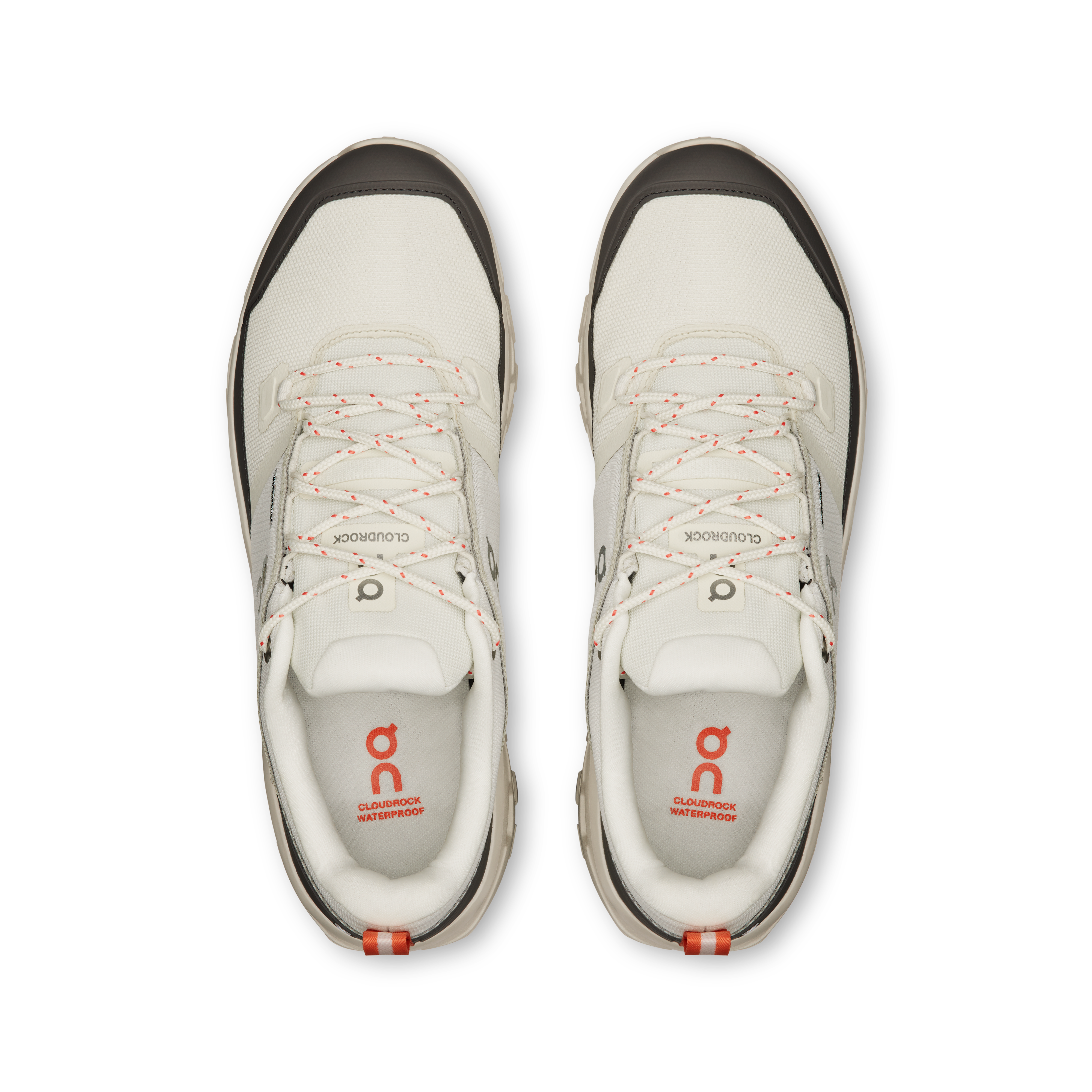 On Cloudrock Low Waterproof Ivory & Ivory Men Hiking Shoes