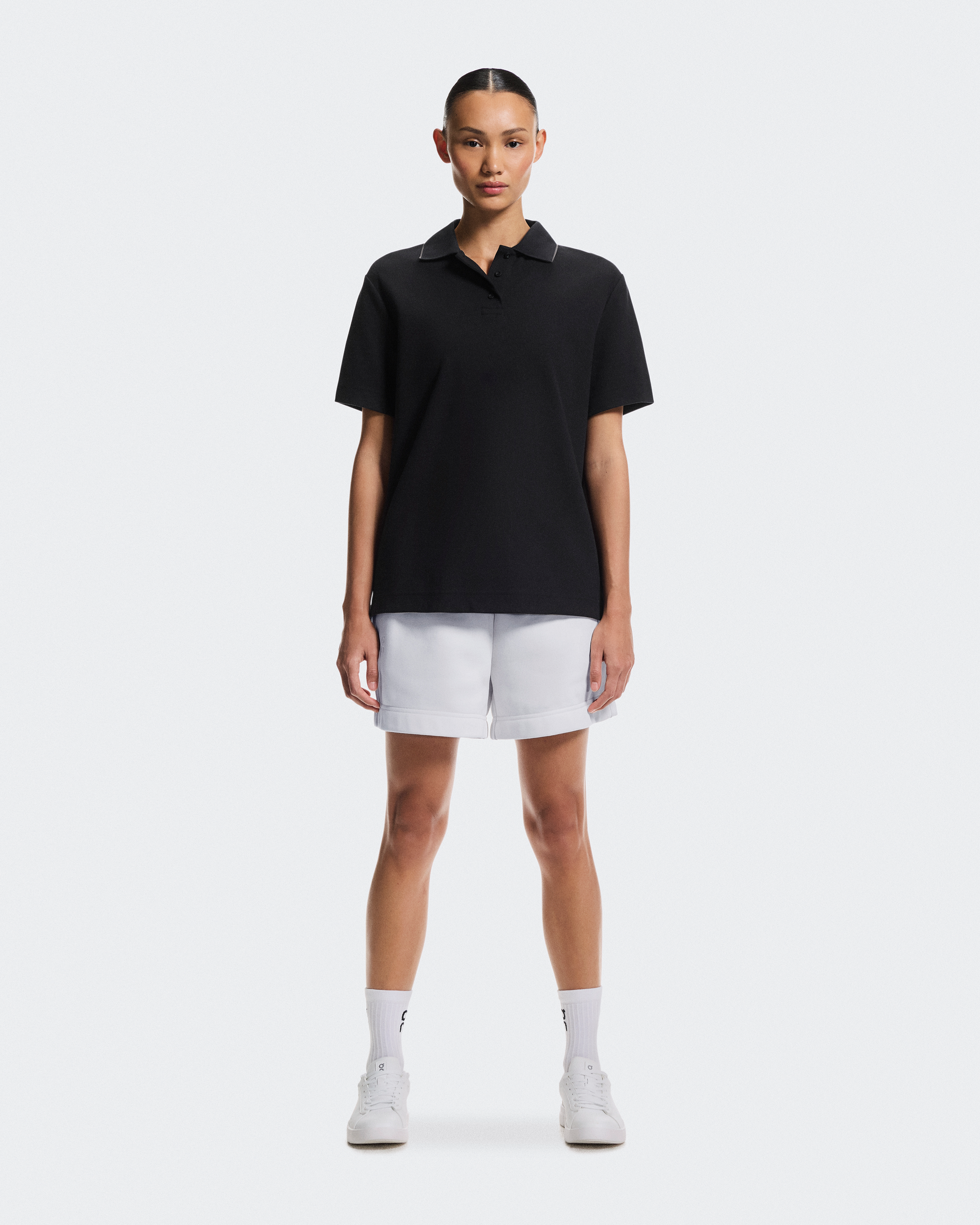 Courtside Poloنحيف / Black | Eclipse / L
