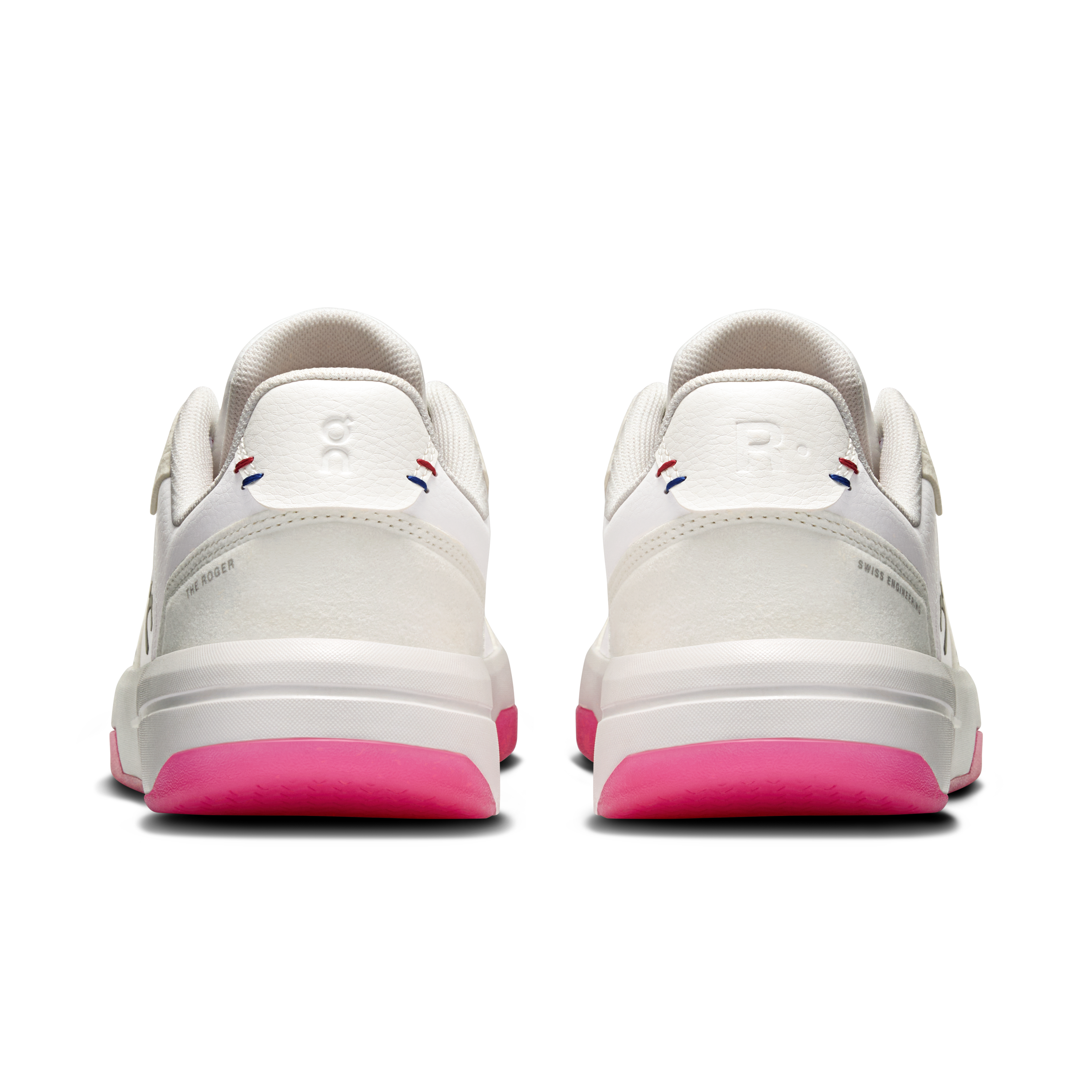 On THE ROGER Clubhouse White & Grenadine Women Tennis Shoes