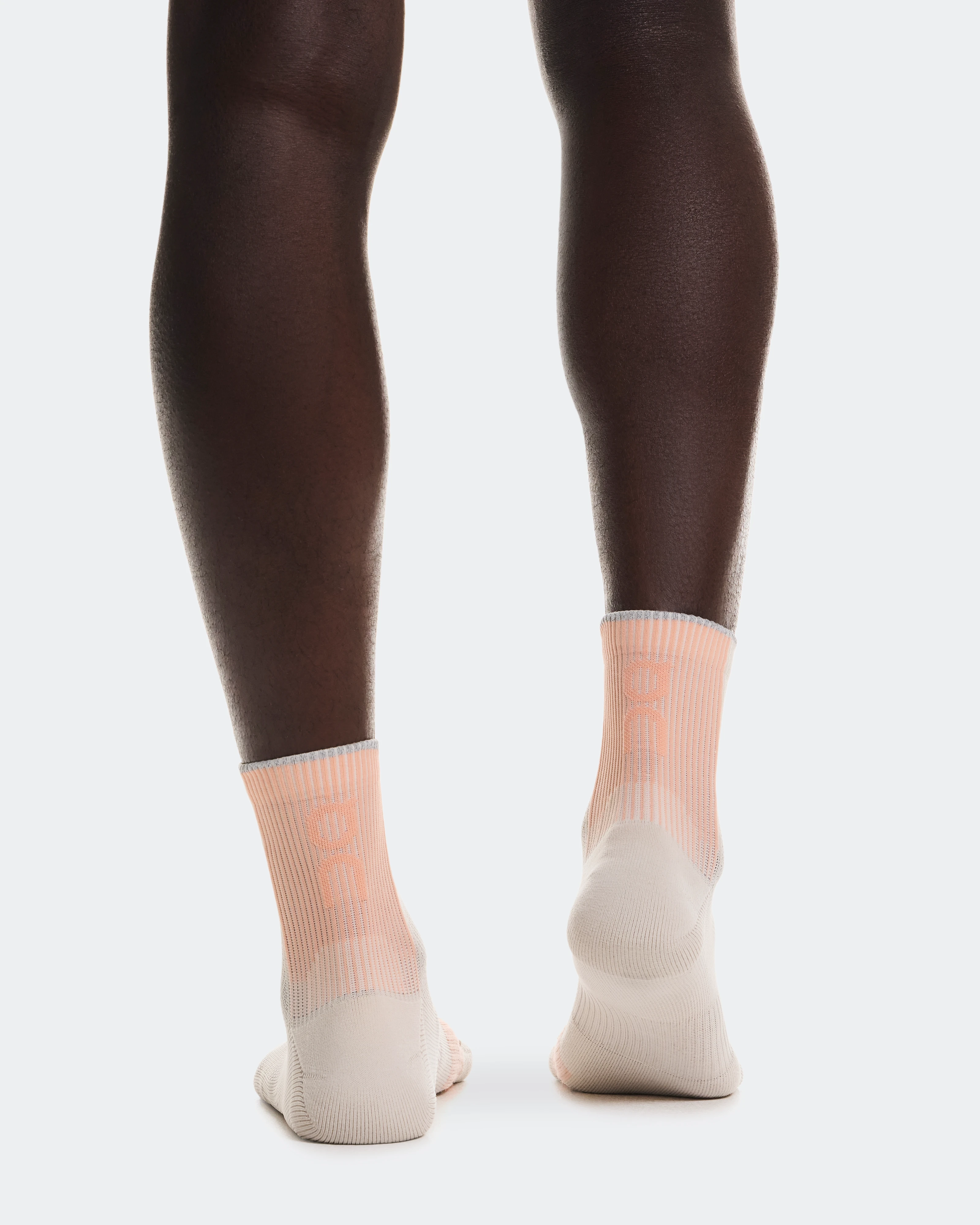 On Performance Run Sock Mid Pearl & Sunstone Unisex Socks