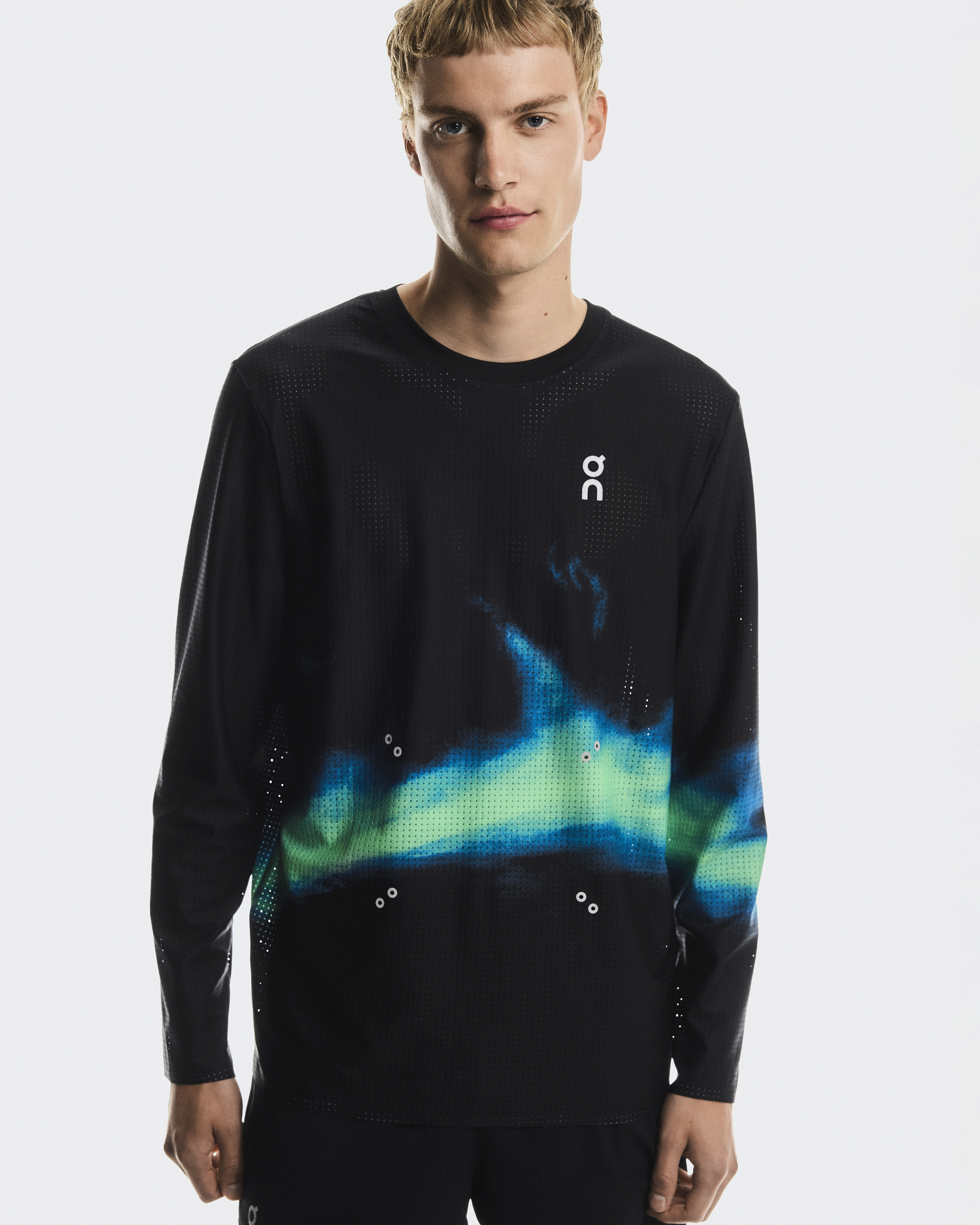 Men's Pace Mesh Long-T | Black & Blue | On United States