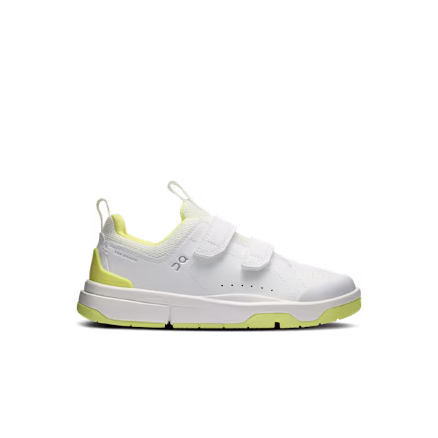 THE ROGER Kids Lifestyle Shoe in White/Limelight