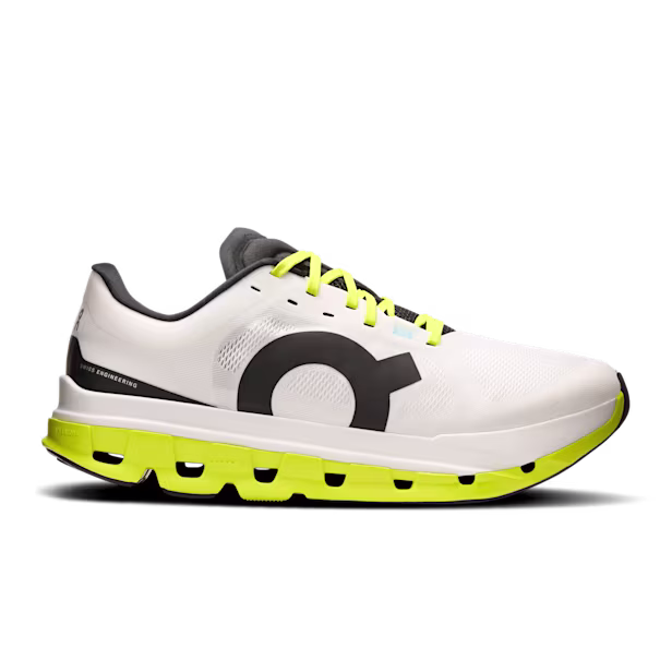 Cloudflow 5 Road Running Shoe in White/Lime