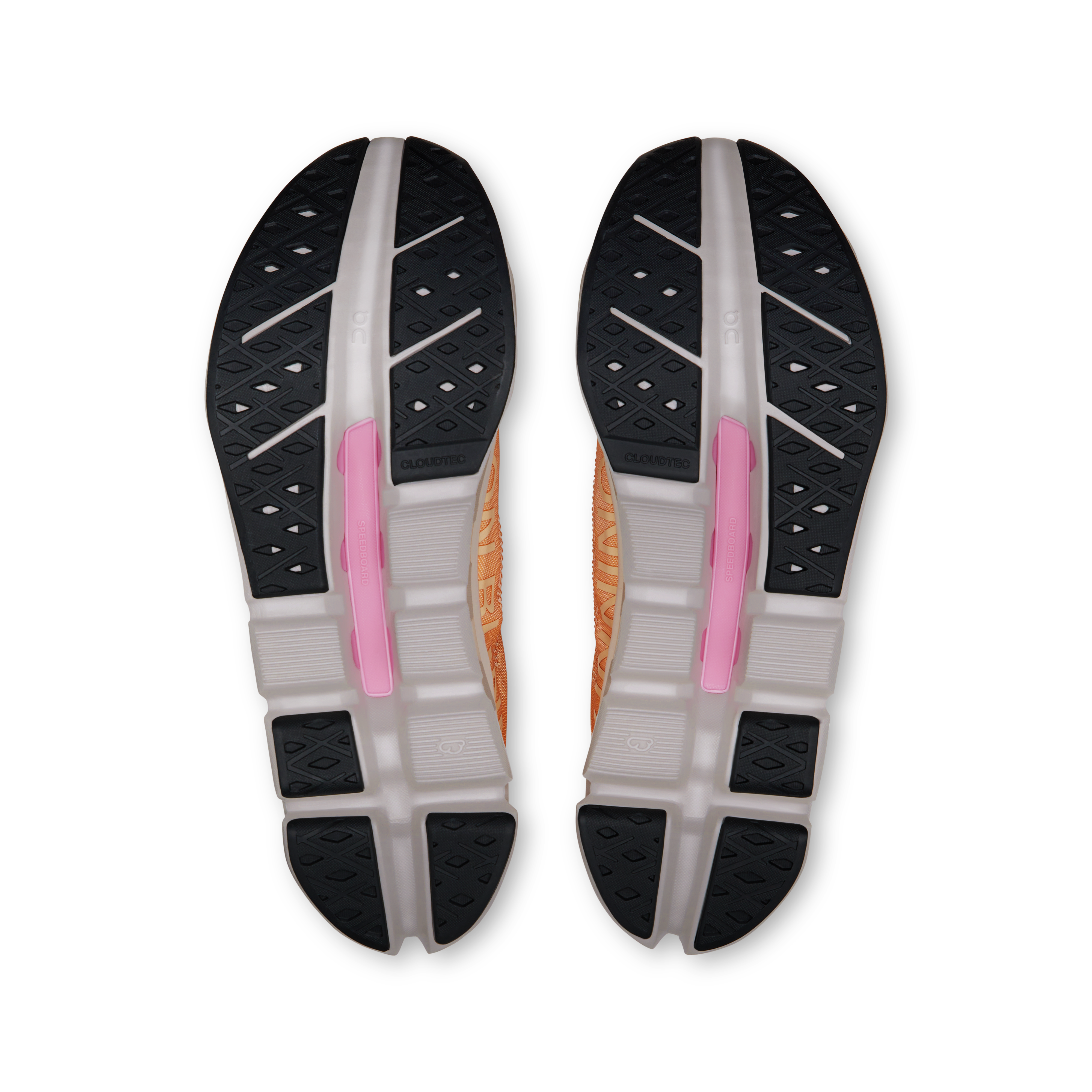 On Cloudflow 5 Tangerine & Silver Women Road running Shoes