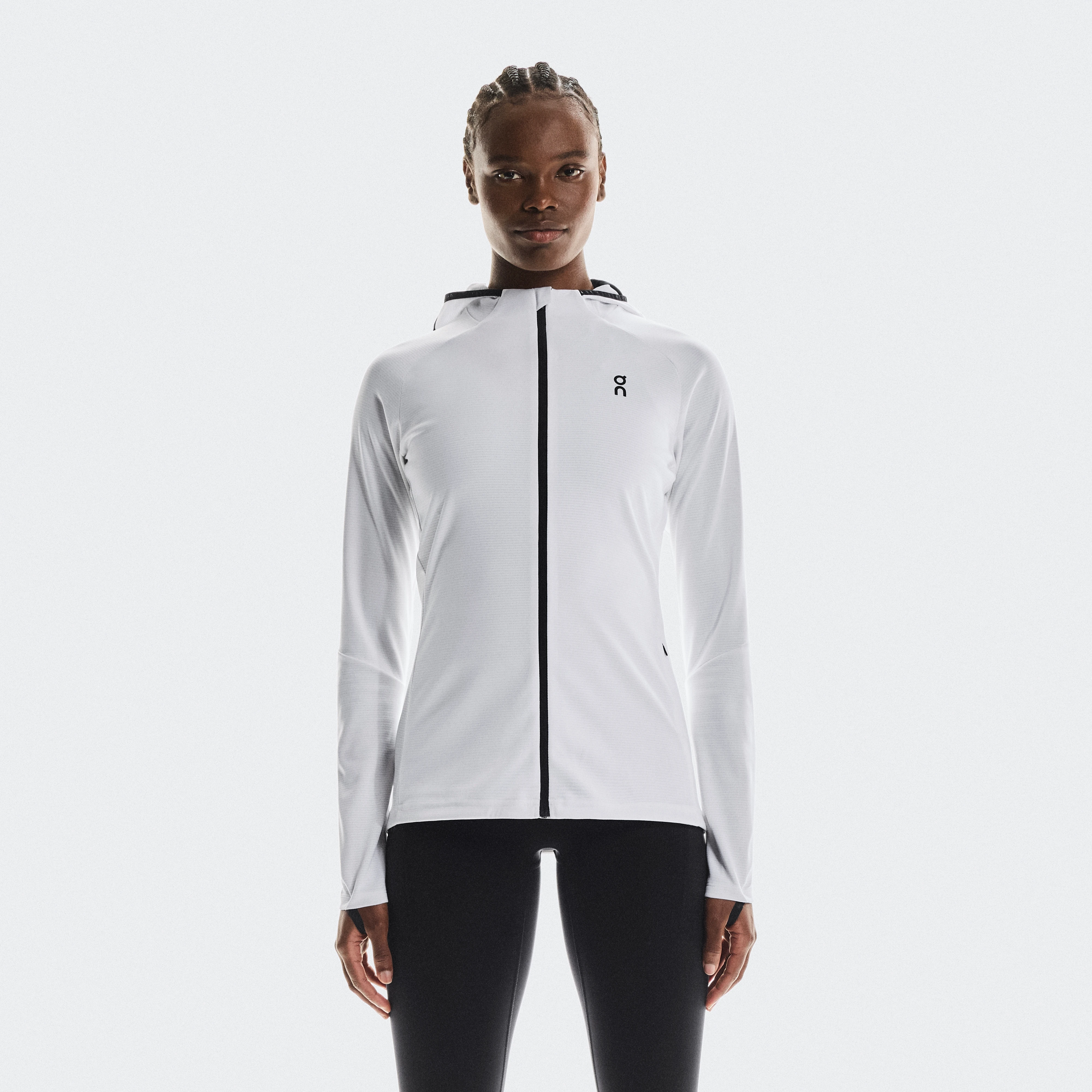 On Climate Zip Hoodie White Women Women – Cold weather runs, balaclava feature, insulating Hoodies and sweatshirts