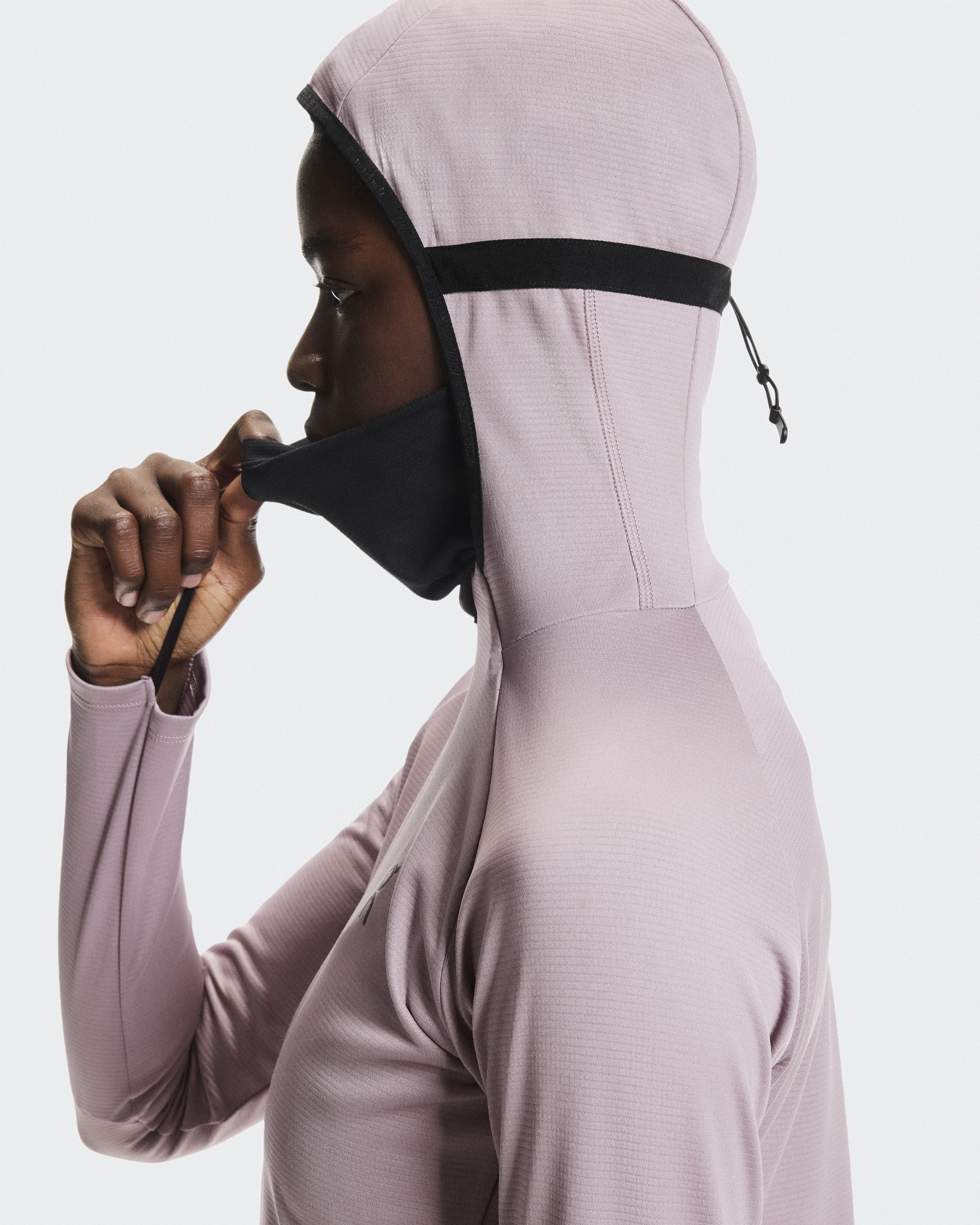 Climate Zip Hoodie: moletom feminino com balaclava e isolamento