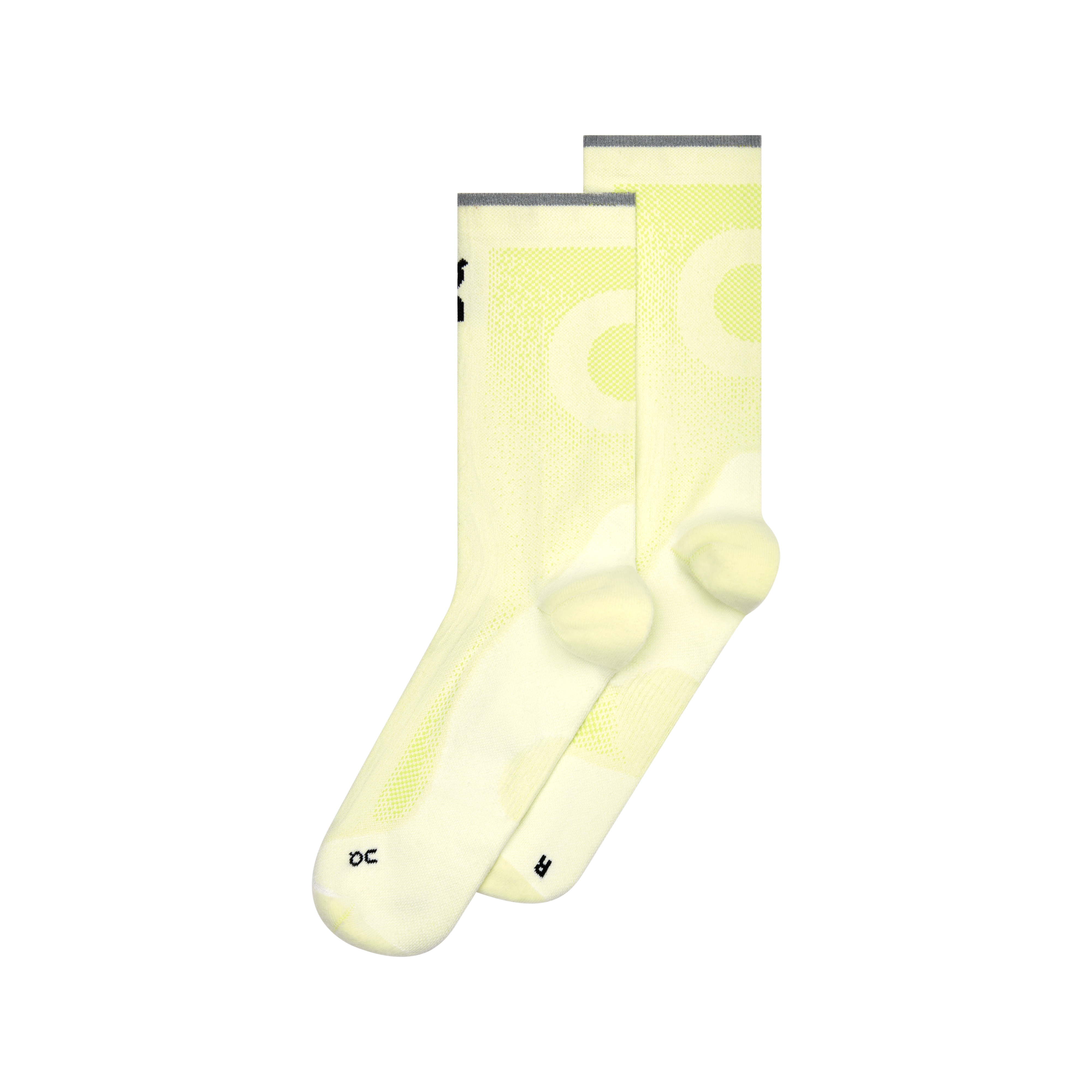 Elite Run Sock High Hyper in White/Lime