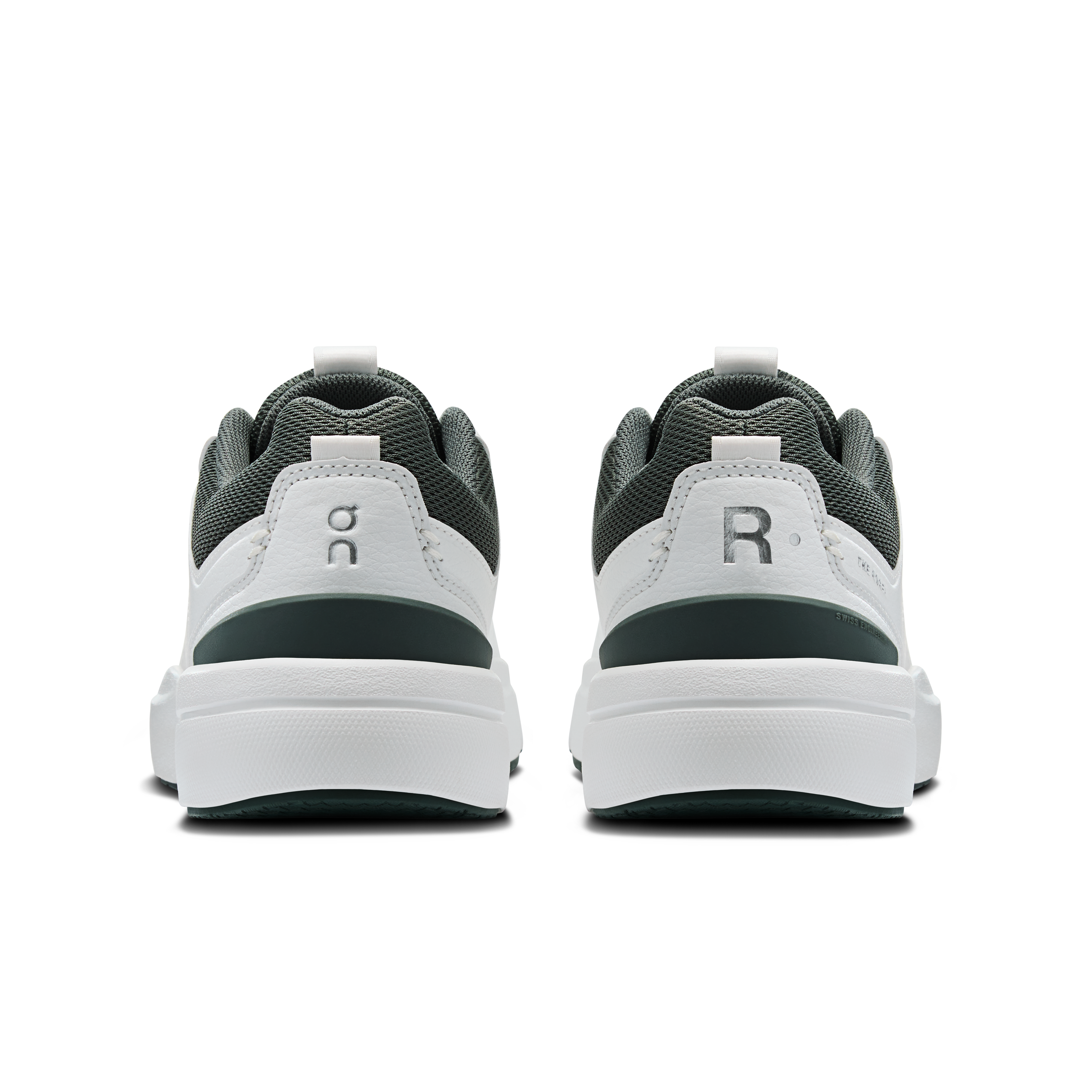 On THE ROGER Youth White & Olive Youth Tennis Shoes