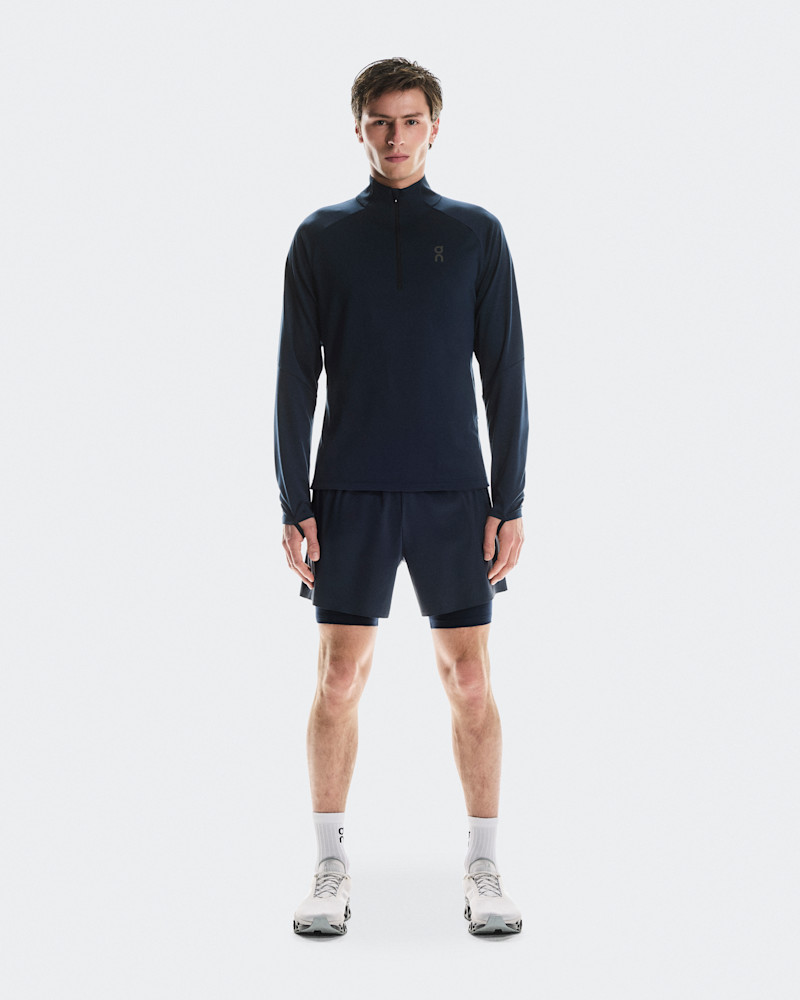 On Men's 5" Performance 2/1 Shorts in Navy Navy, Size: XL, Polyamide Polyester