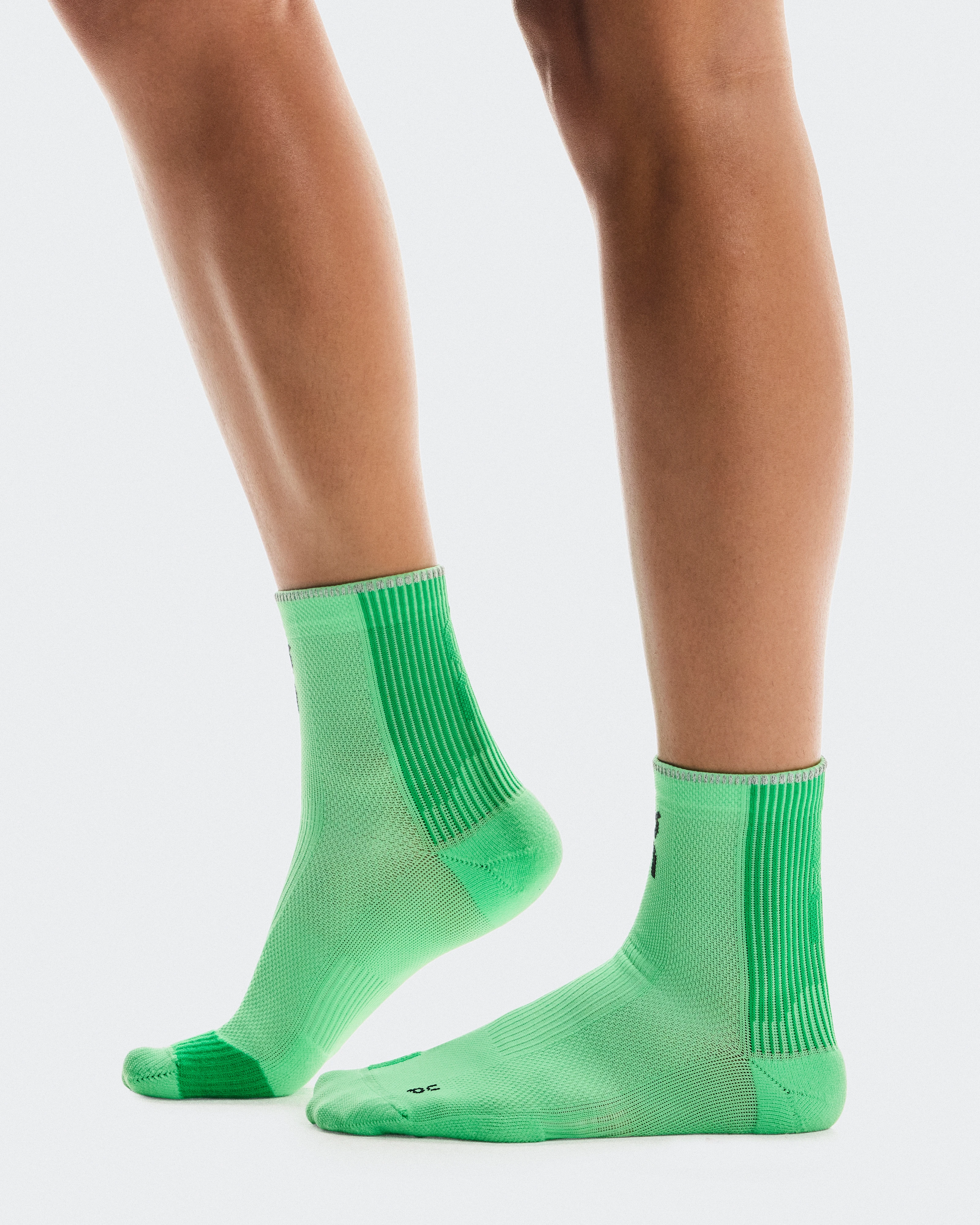 On Performance Run Sock Mid Honeydew & Parsley Unisex Socks