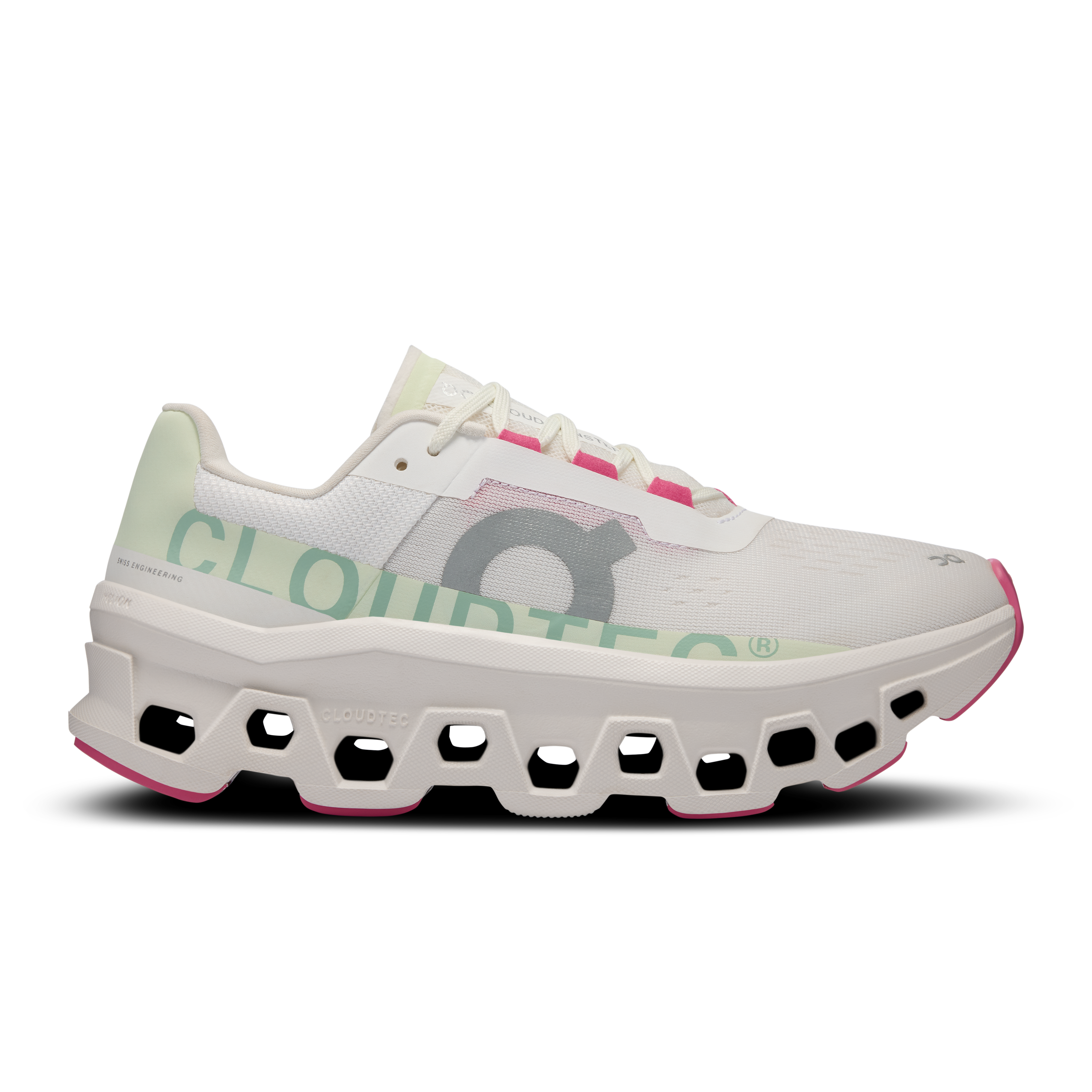 Cloudmonster Road Running Shoe in White/Lima