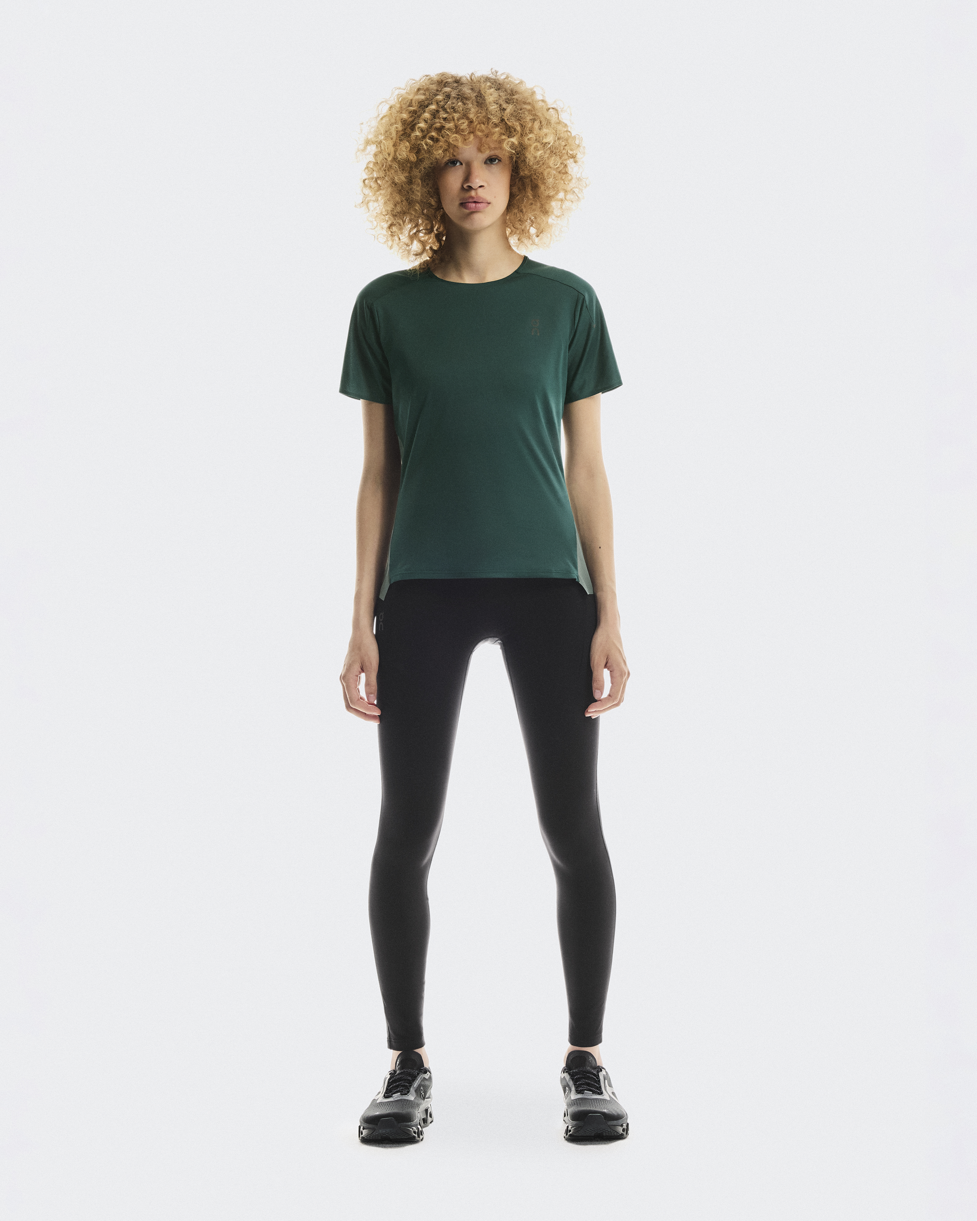 On Performance-T Camiseta de Manga Corta para Mujer en Spirulina/Olive, Talla: XS, Polyester