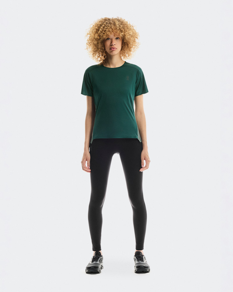 On Performance-T Kurzärmliges Shirt für Frauen in Spirulina/Olive, Größe: XL, Polyester