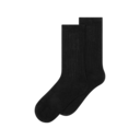 Terry Sock High in Black