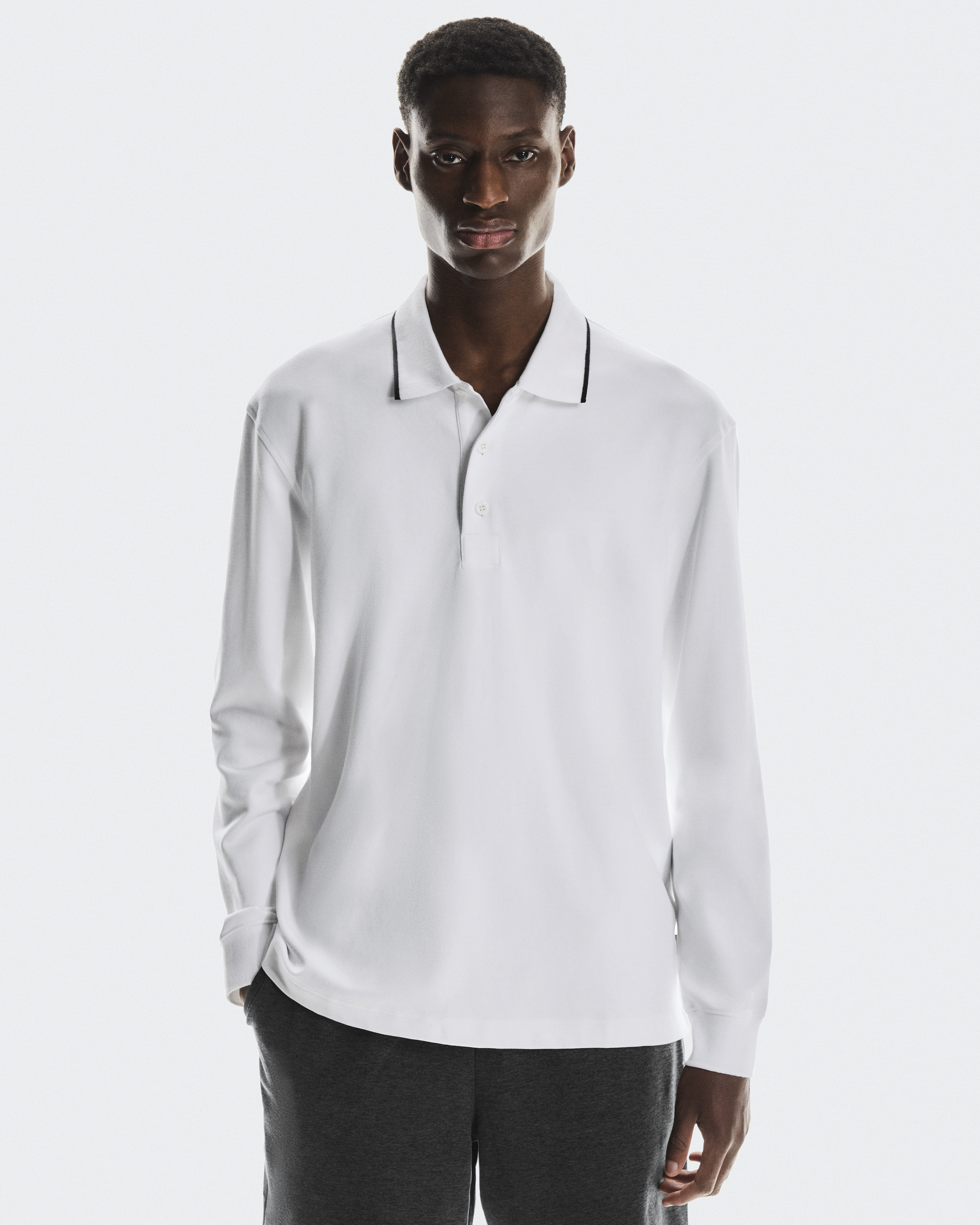 Men's Courtside Long-T Polo | White | On Netherlands