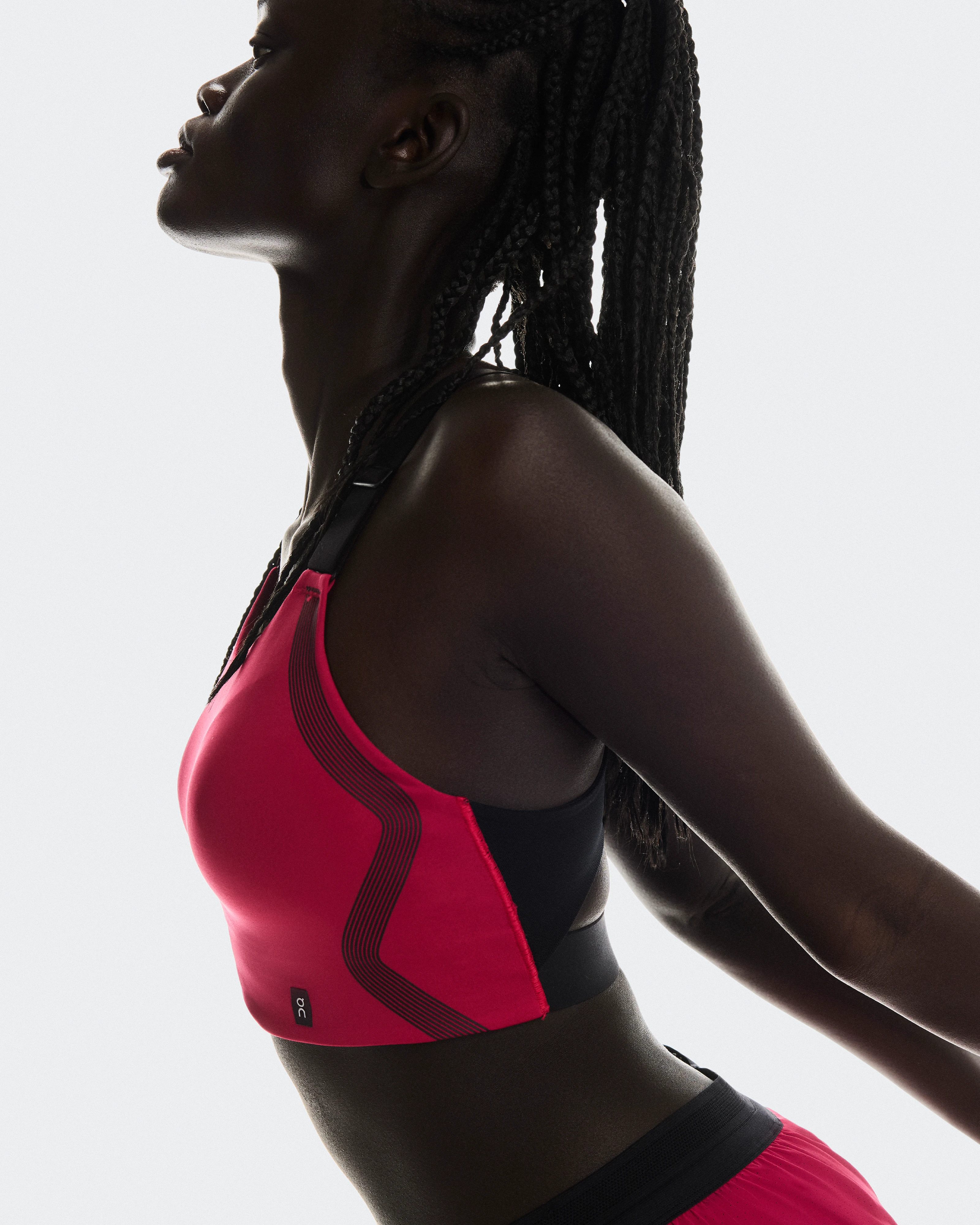 On Performance Flex Bra Grenadine & Black Women Bras