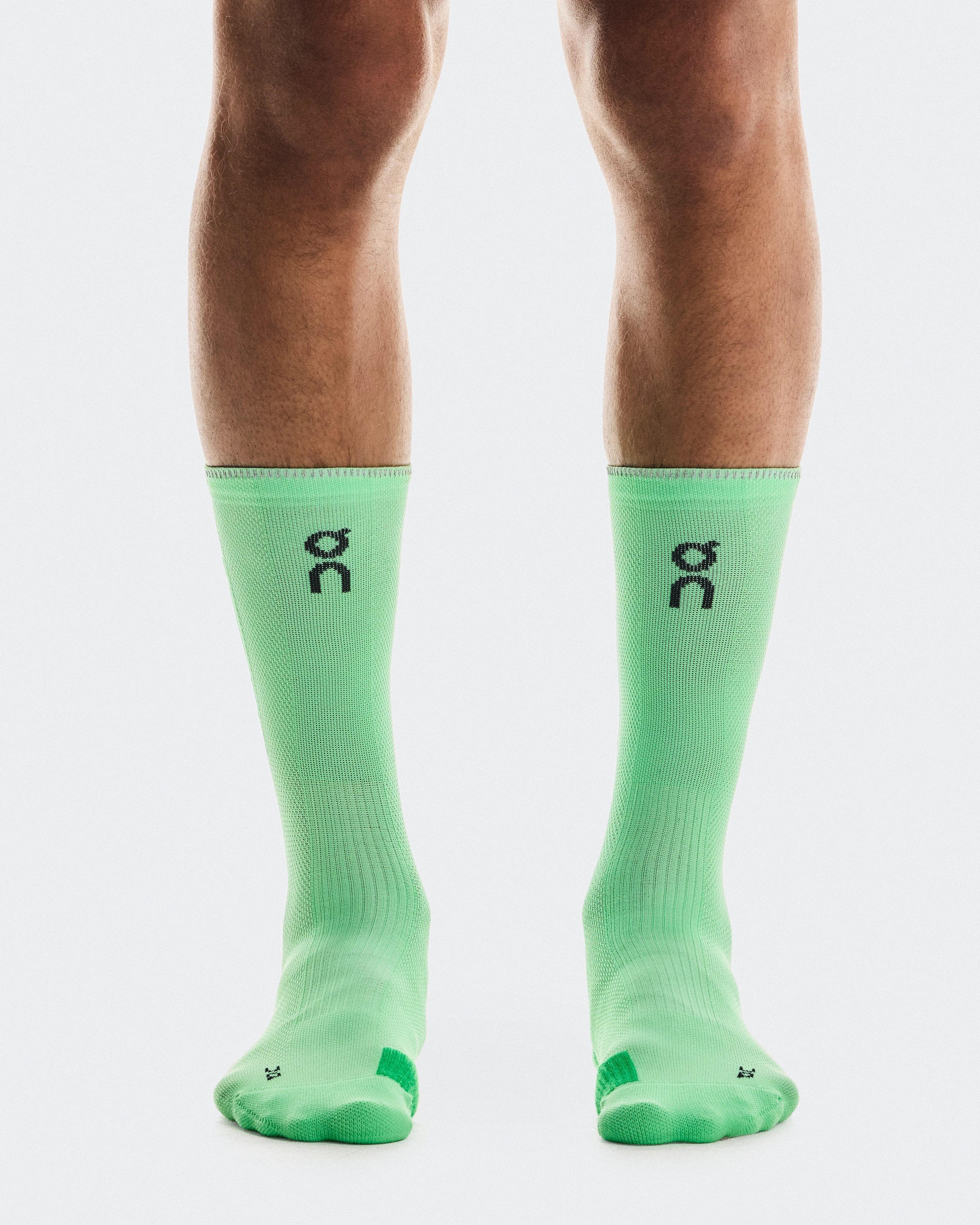 On Performance Run Sock High Honeydew & Parsley Unisex Socks