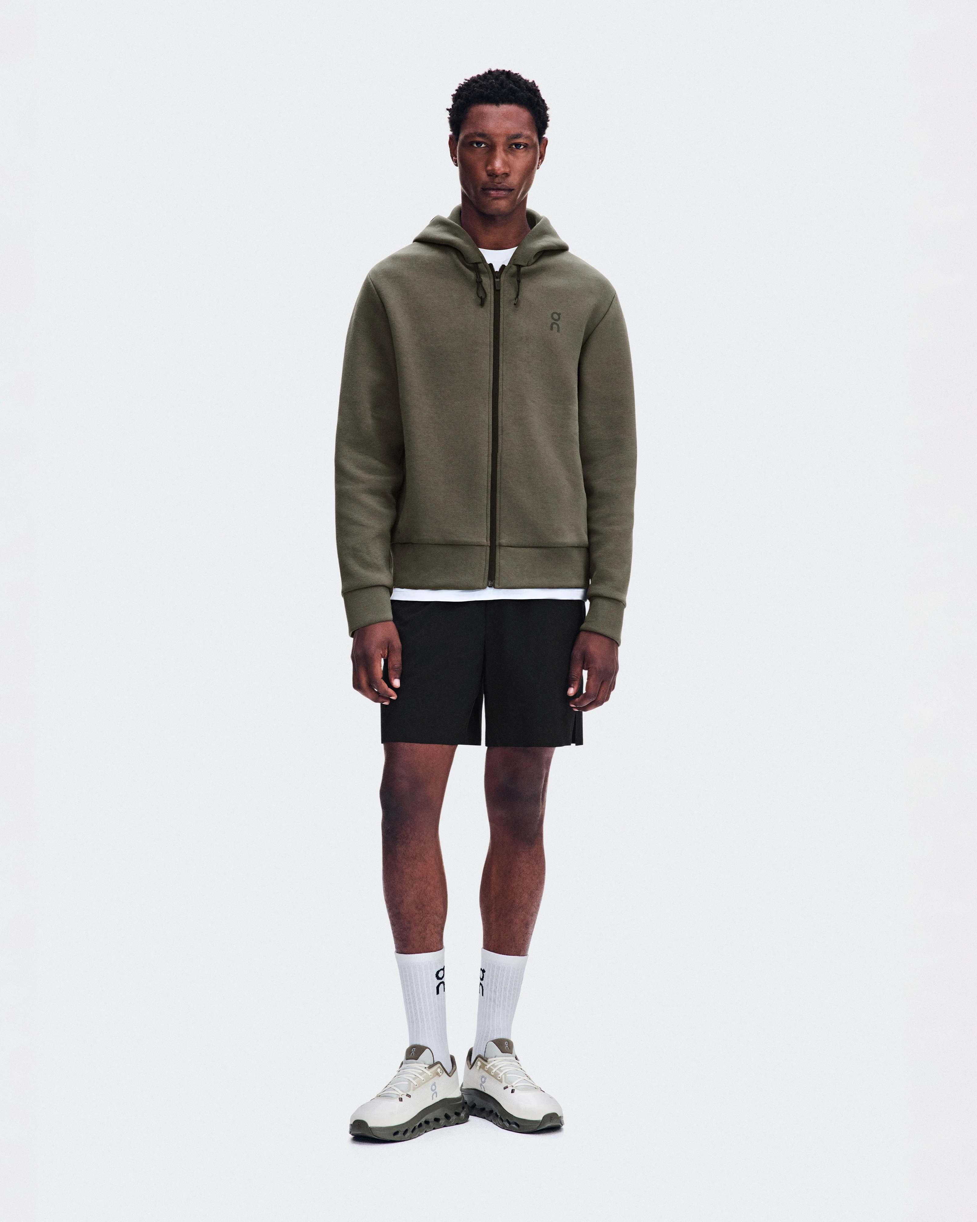 On Focus Tech Zip Hoodie Bark Men Hoodies and sweatshirts