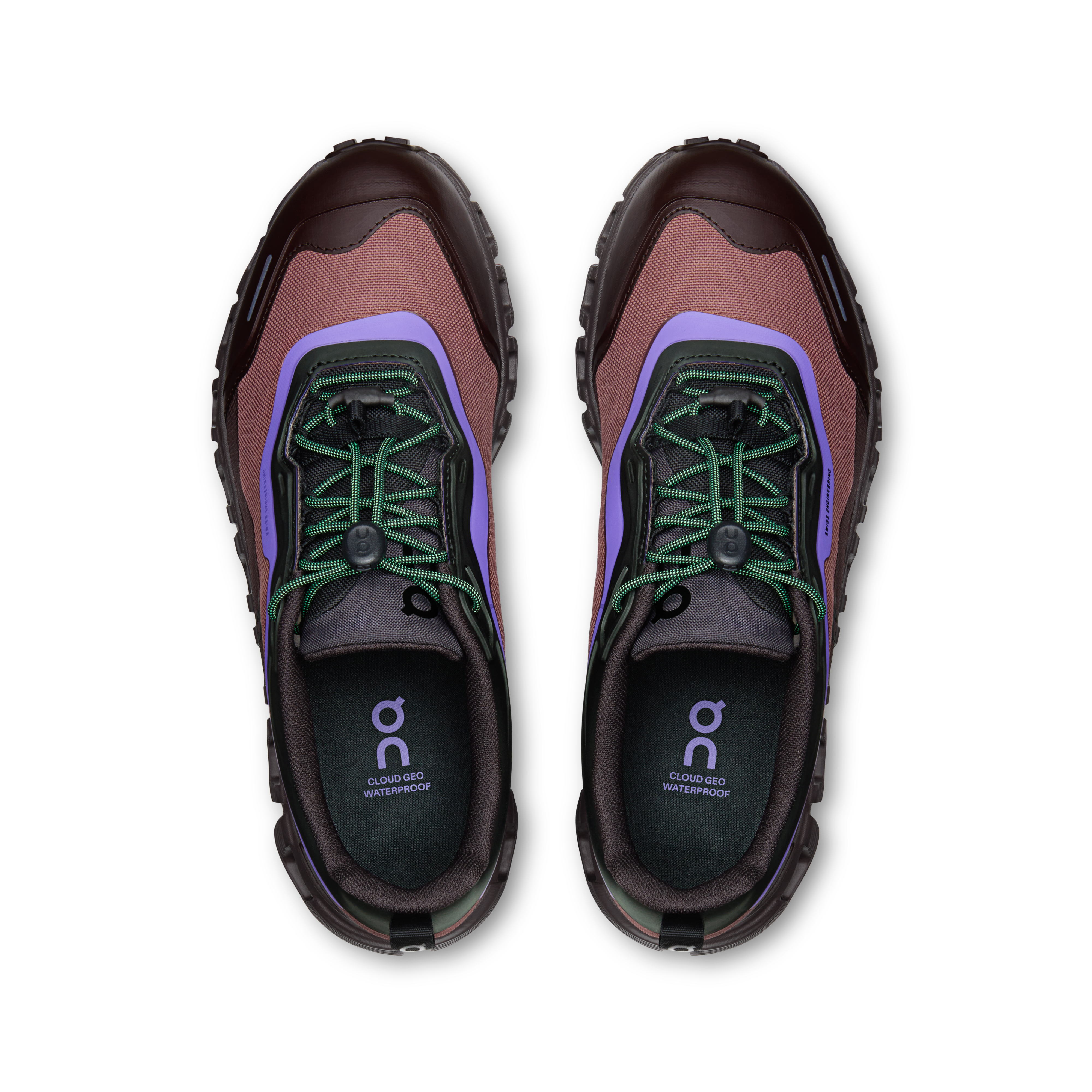 On Cloud 6 Geo Waterproof Black & Tyrian Women Active life Shoes