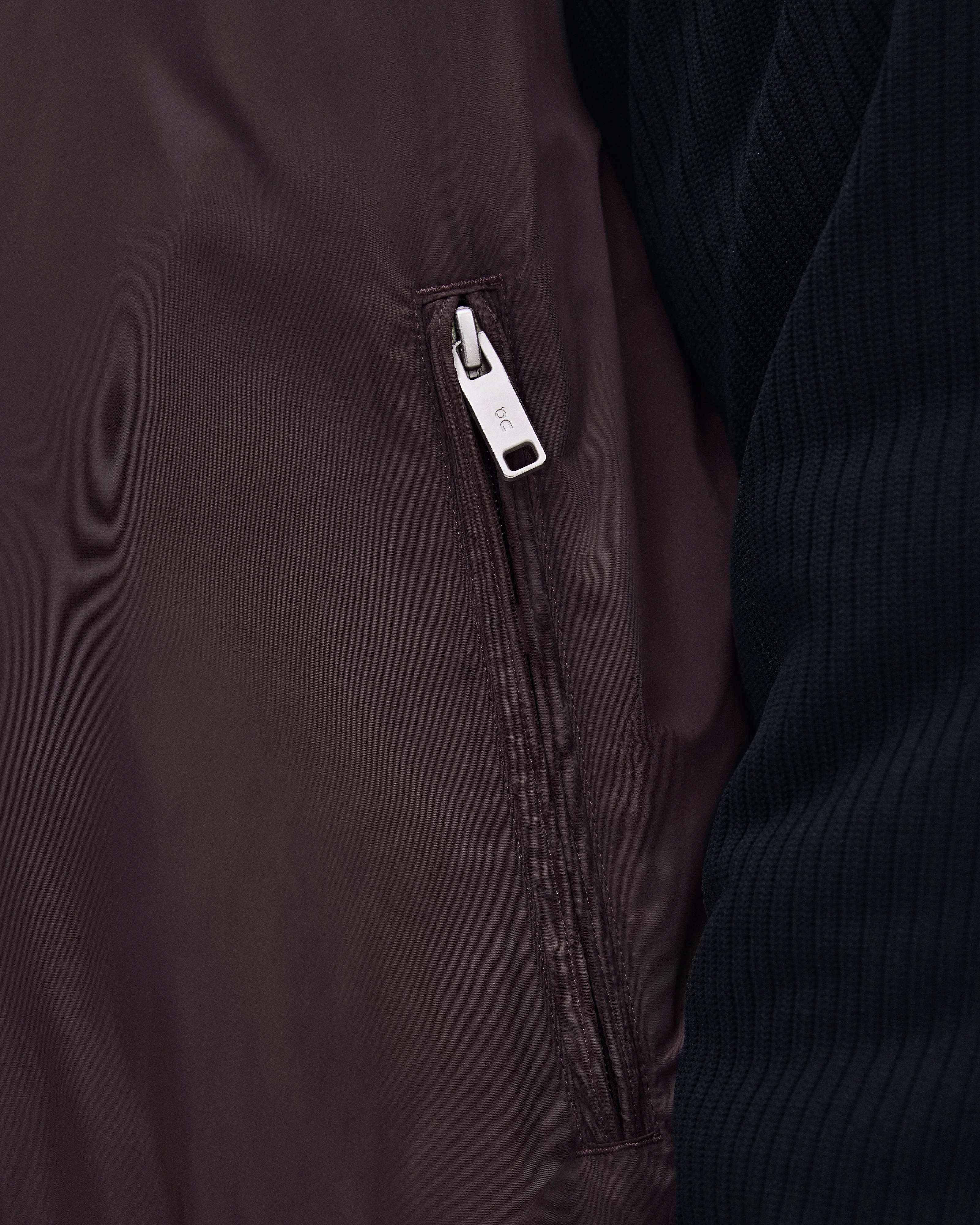 On Courtside Bomber Mulberry & Black Men Jackets