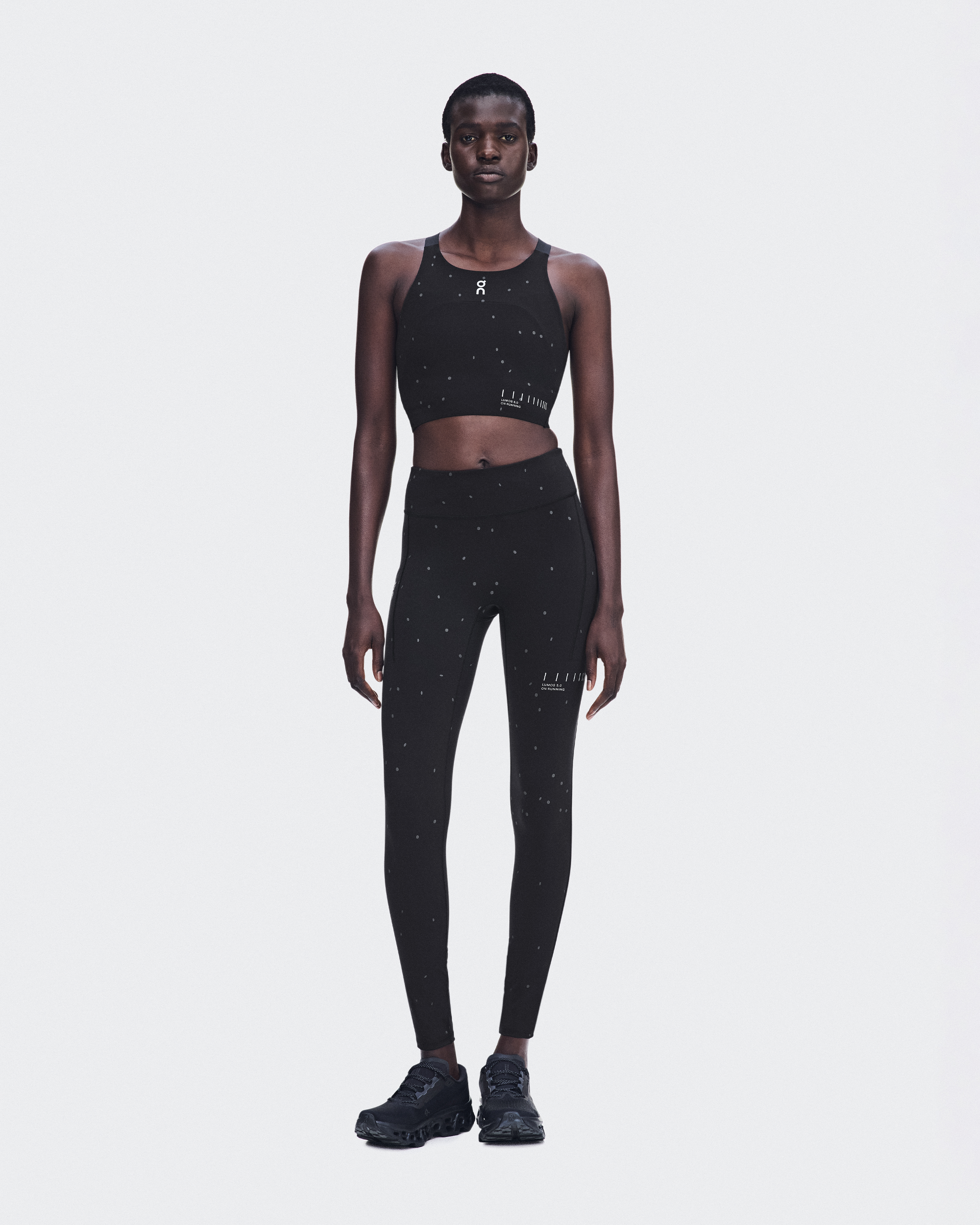 Performance Crop Lumos Shirt in Black/Eclipse