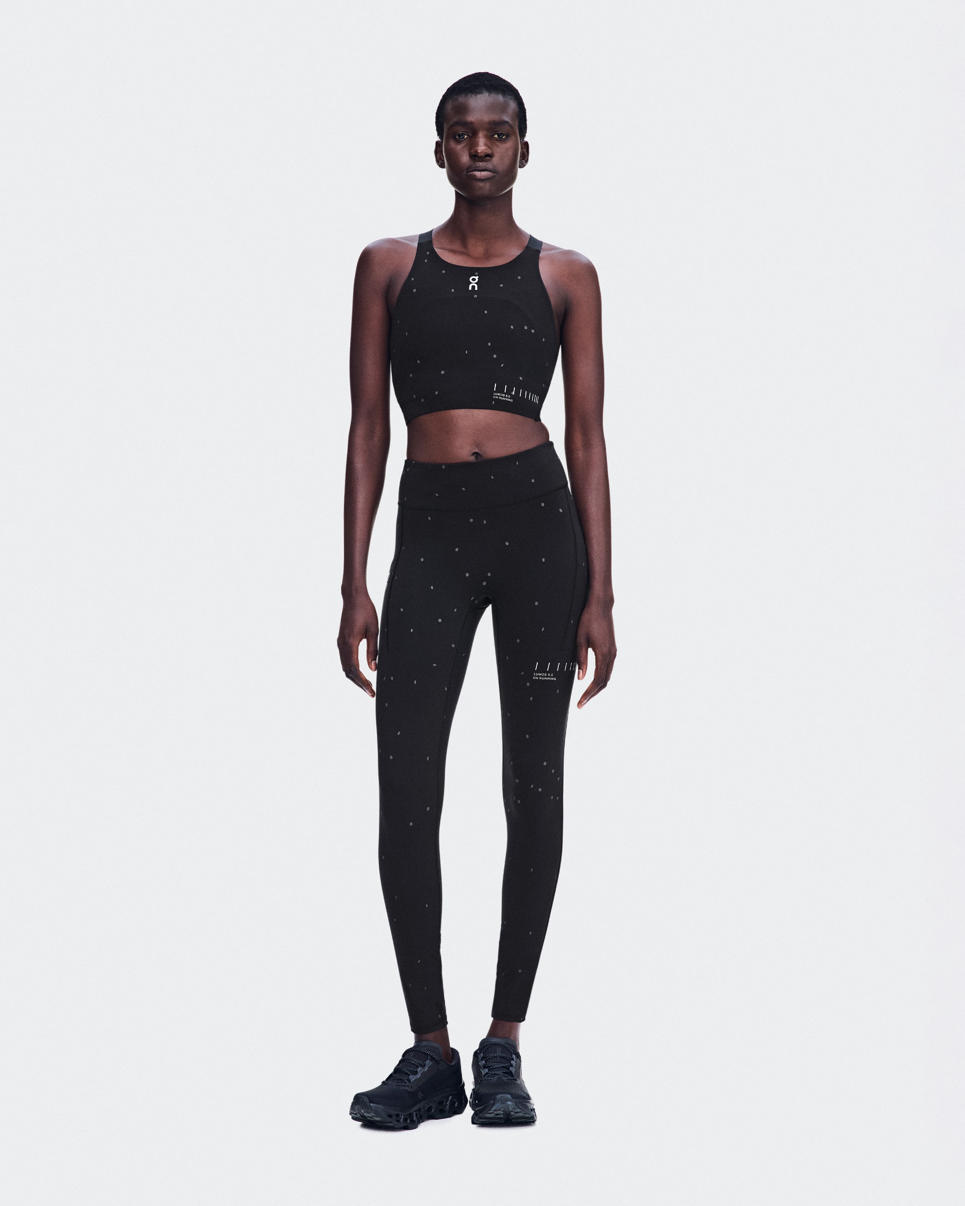 On Performance Crop Lumos Black & Eclipse Women Tops and t-shirts