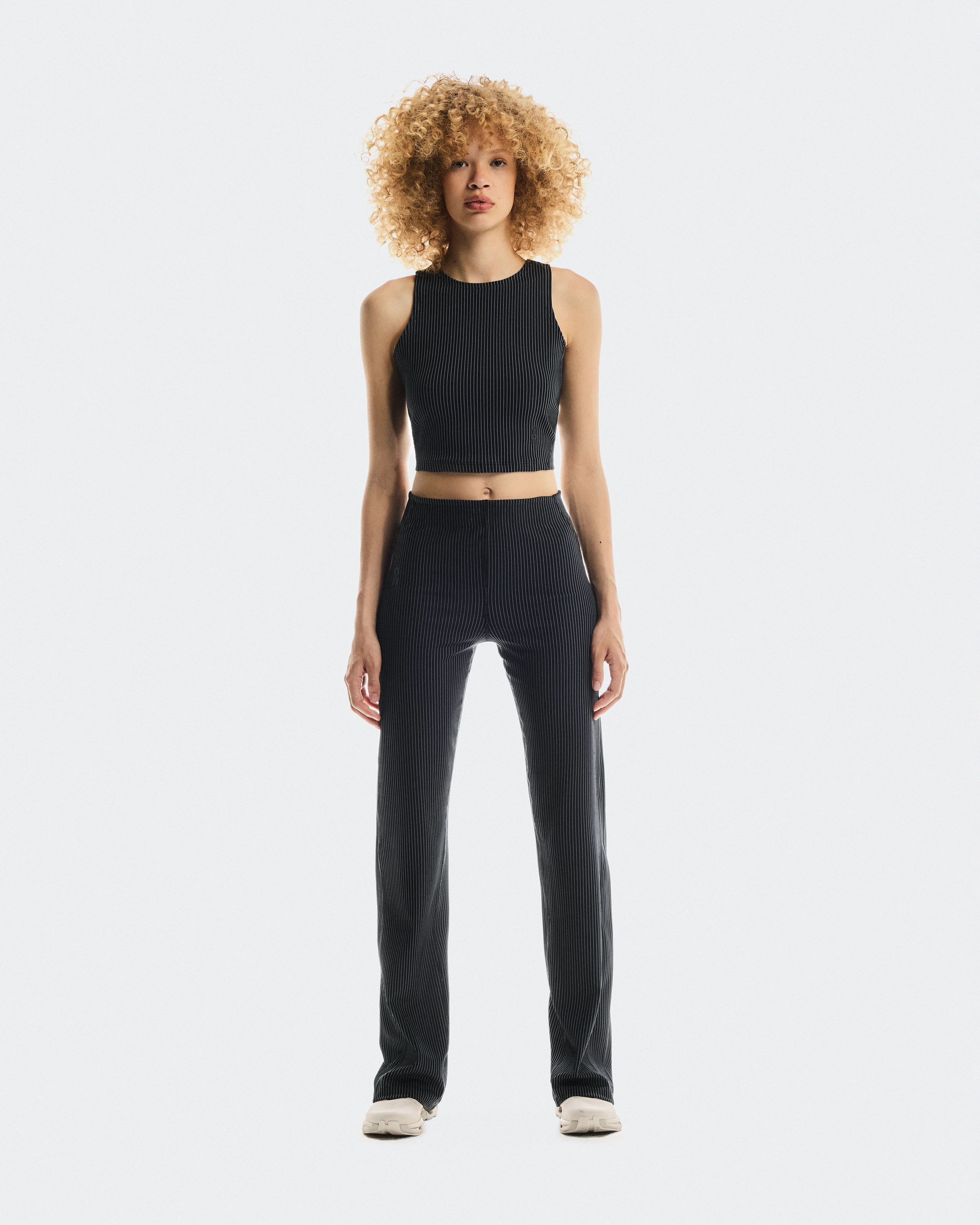 On All-Day Ribbed Crop Black & Rock Women Tops and t-shirts