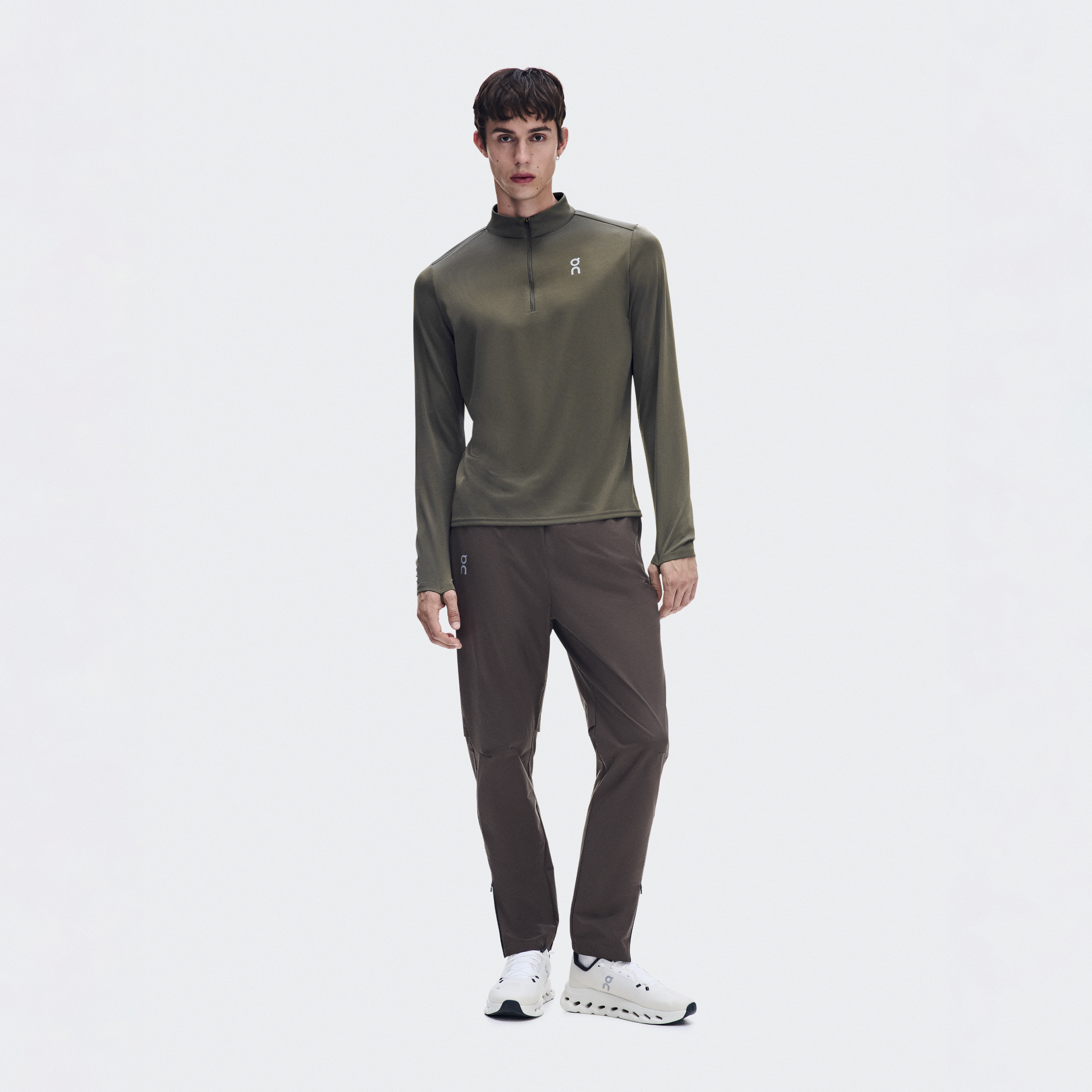 Core 1/4 Zip Sweater in Bark