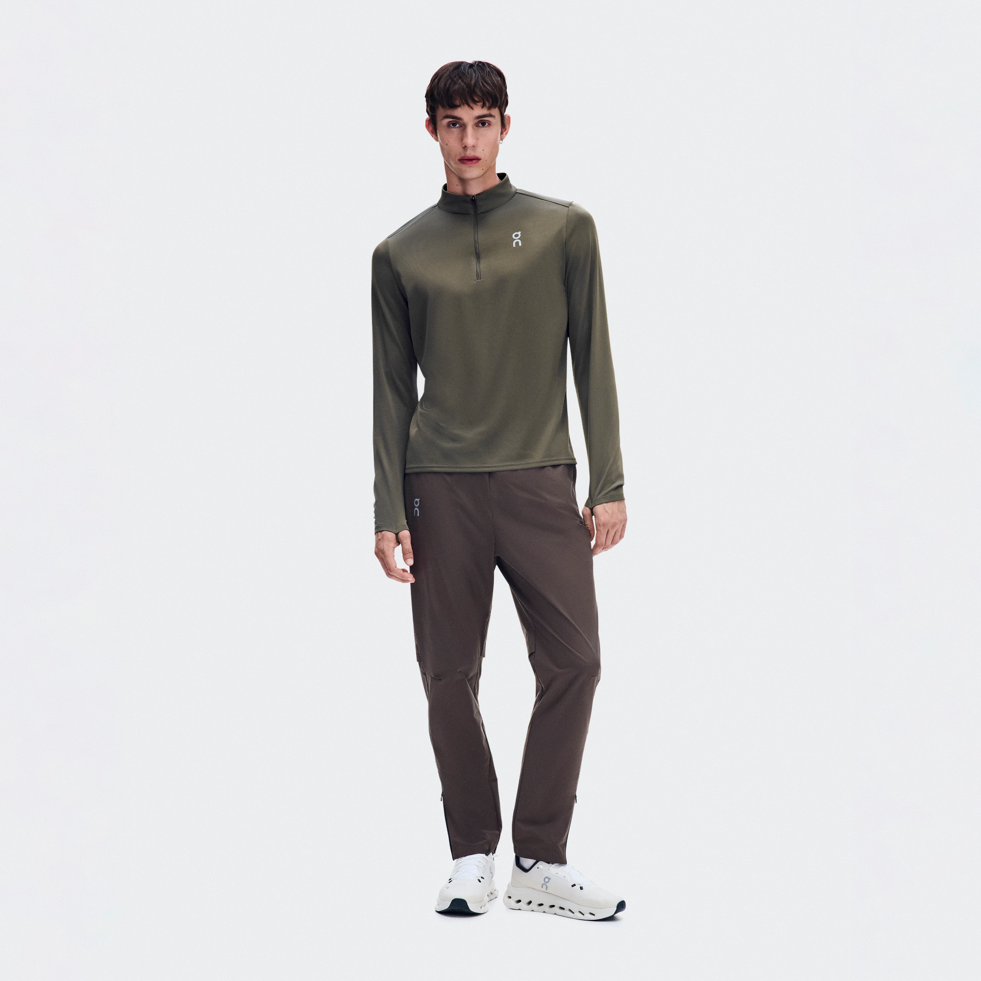 On Core 1/4 Zip Bark Men – Daily running, cool weather running Hoodies and sweatshirts