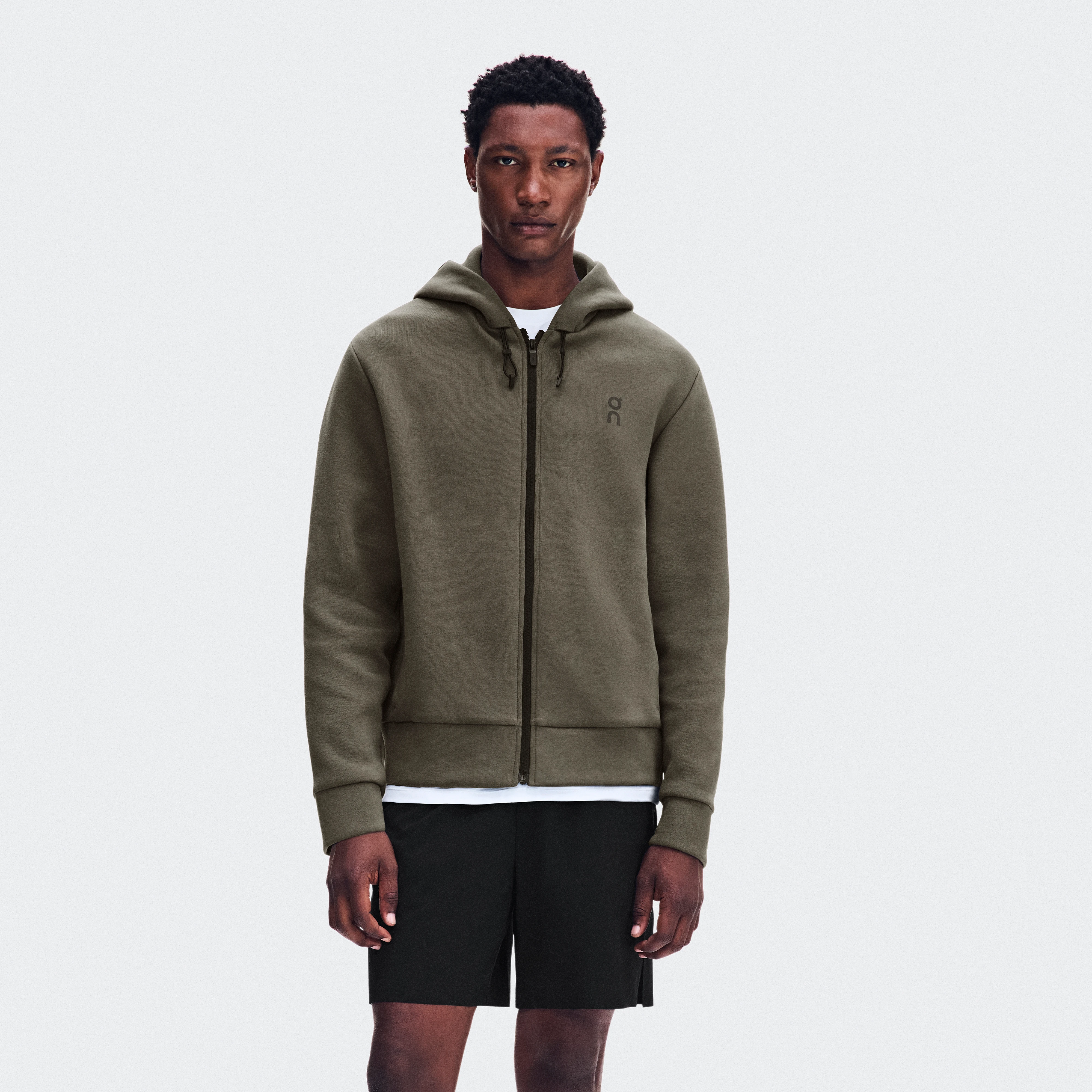 On Focus Tech Zip Hoodie Bark Men – All-day wear, travel, training Hoodies and sweatshirts