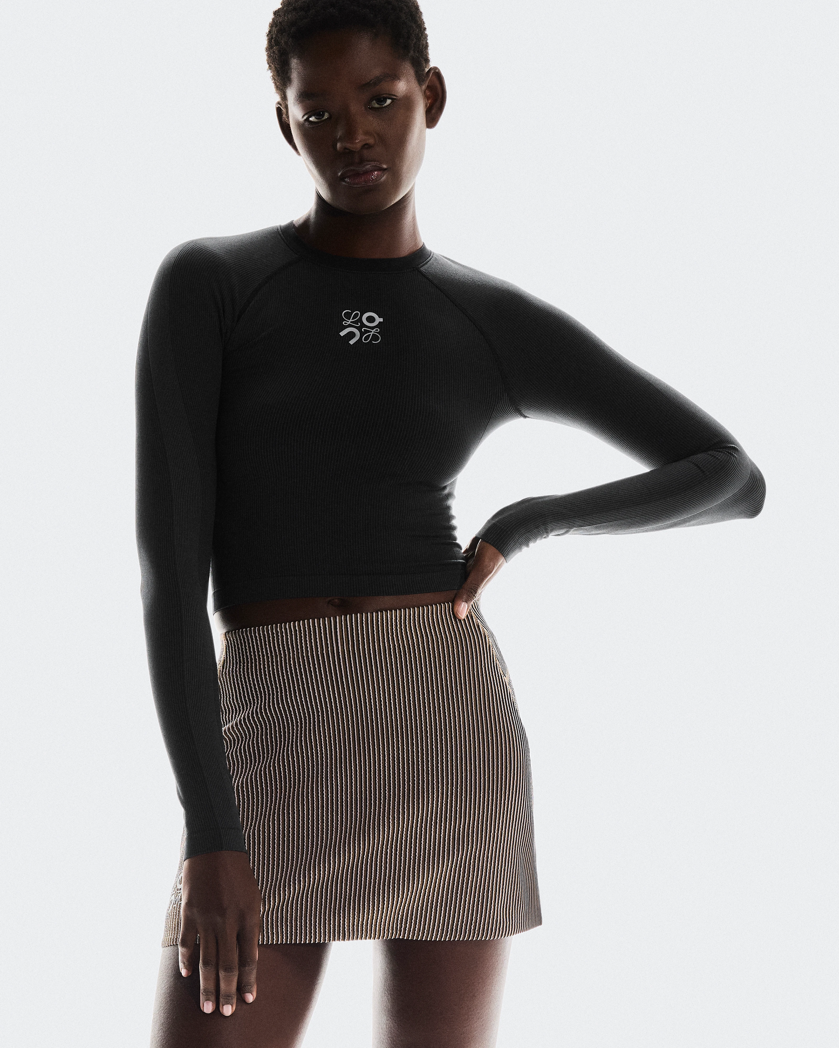 On Ribbed Skirt LOEWE Brown & Pink Women Skirts
