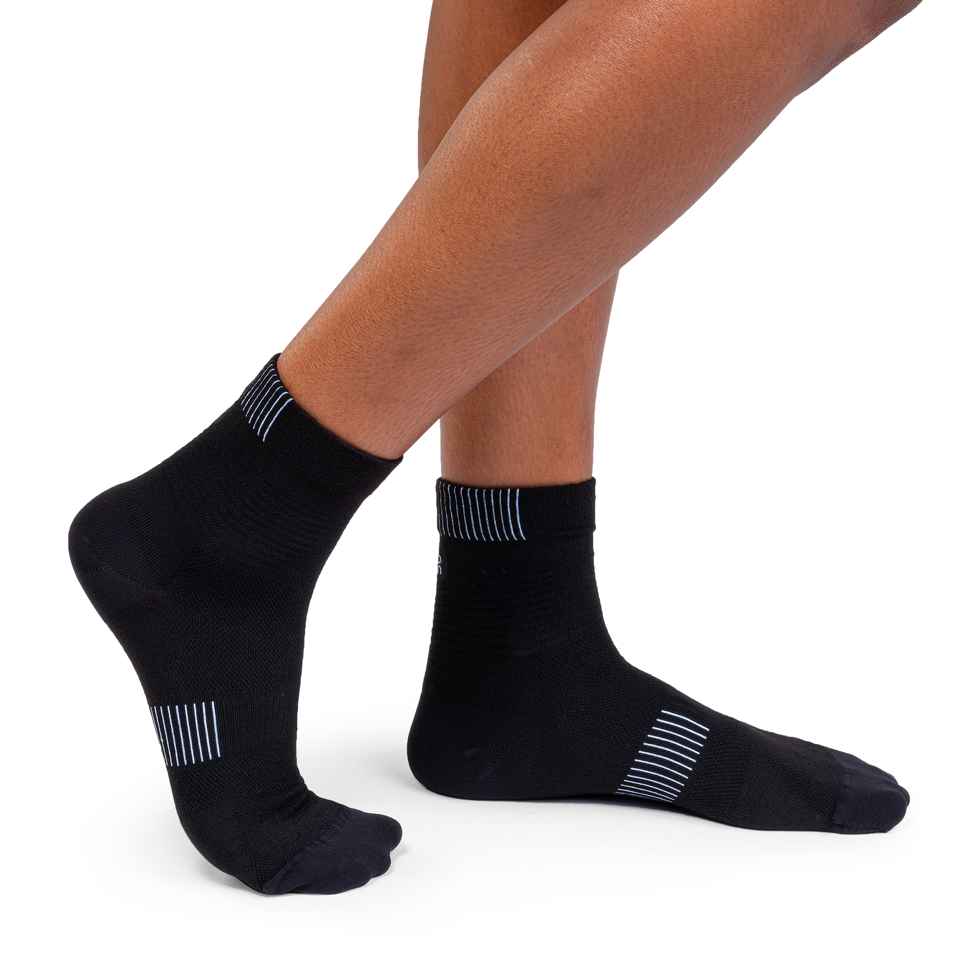 Ultralight Mid Sock in Black/White